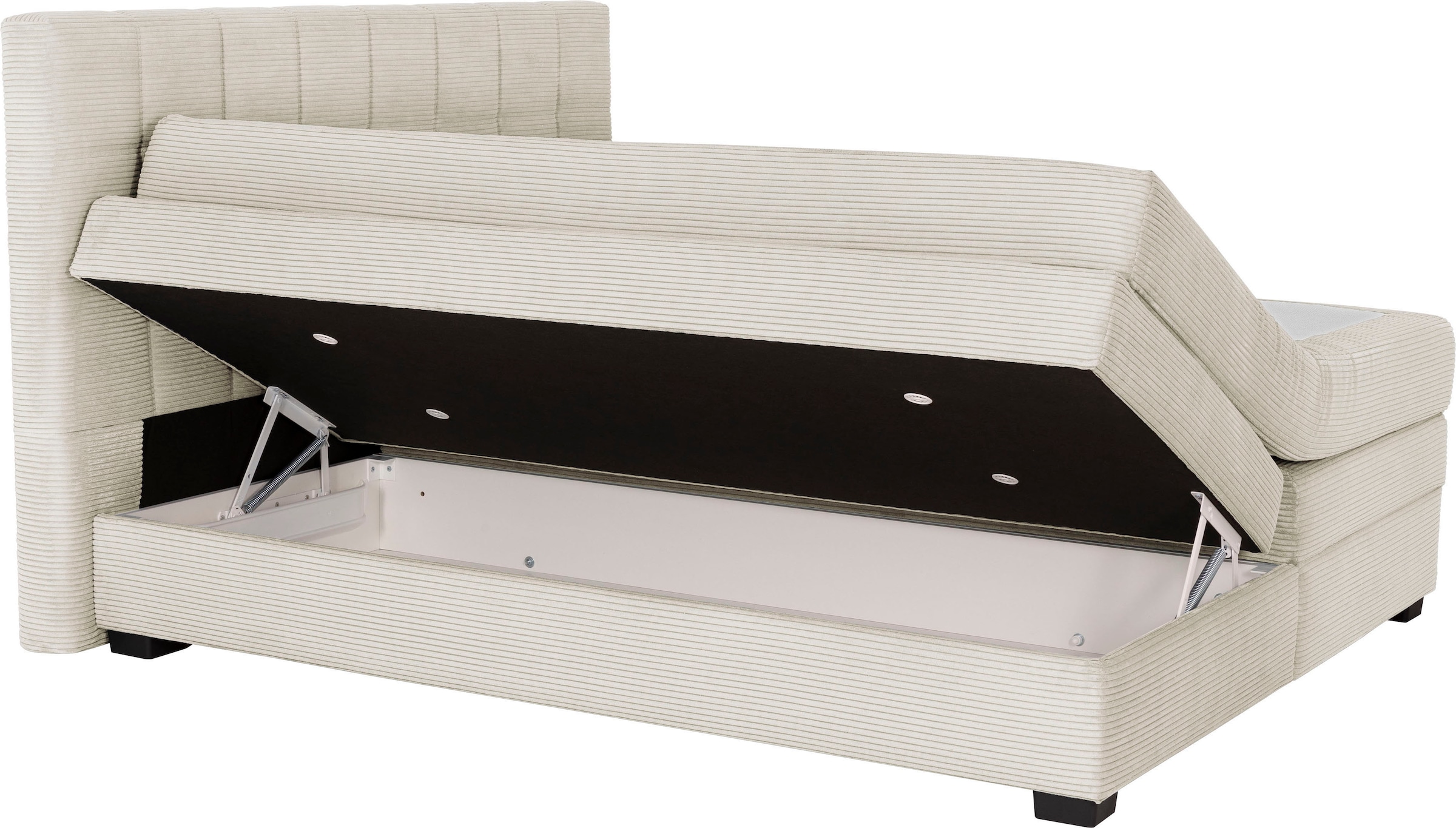 Die PlanBar Boxspringbett »OC-ON21088« inkl. Matratzen u. Bonellfederkern Unterbau, Stauraum, 160/180x200cm