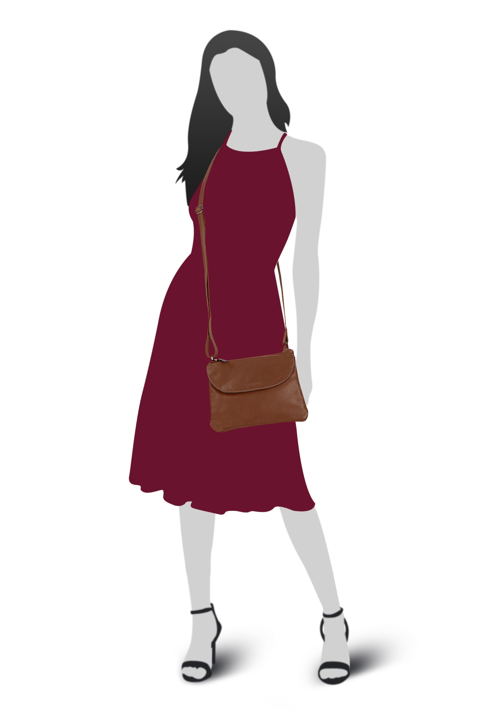 WouWou Umhängetasche echt Leder