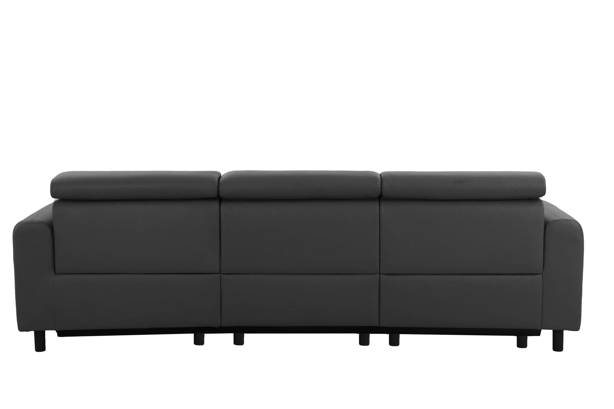 Home affaire Ecksofa »SKAANE Lederoptik, L-Form, 274 cm, manuelle u. elektrische Funktion,«, rundes Design, Kopfteilverstellung, Federkernpolsterung