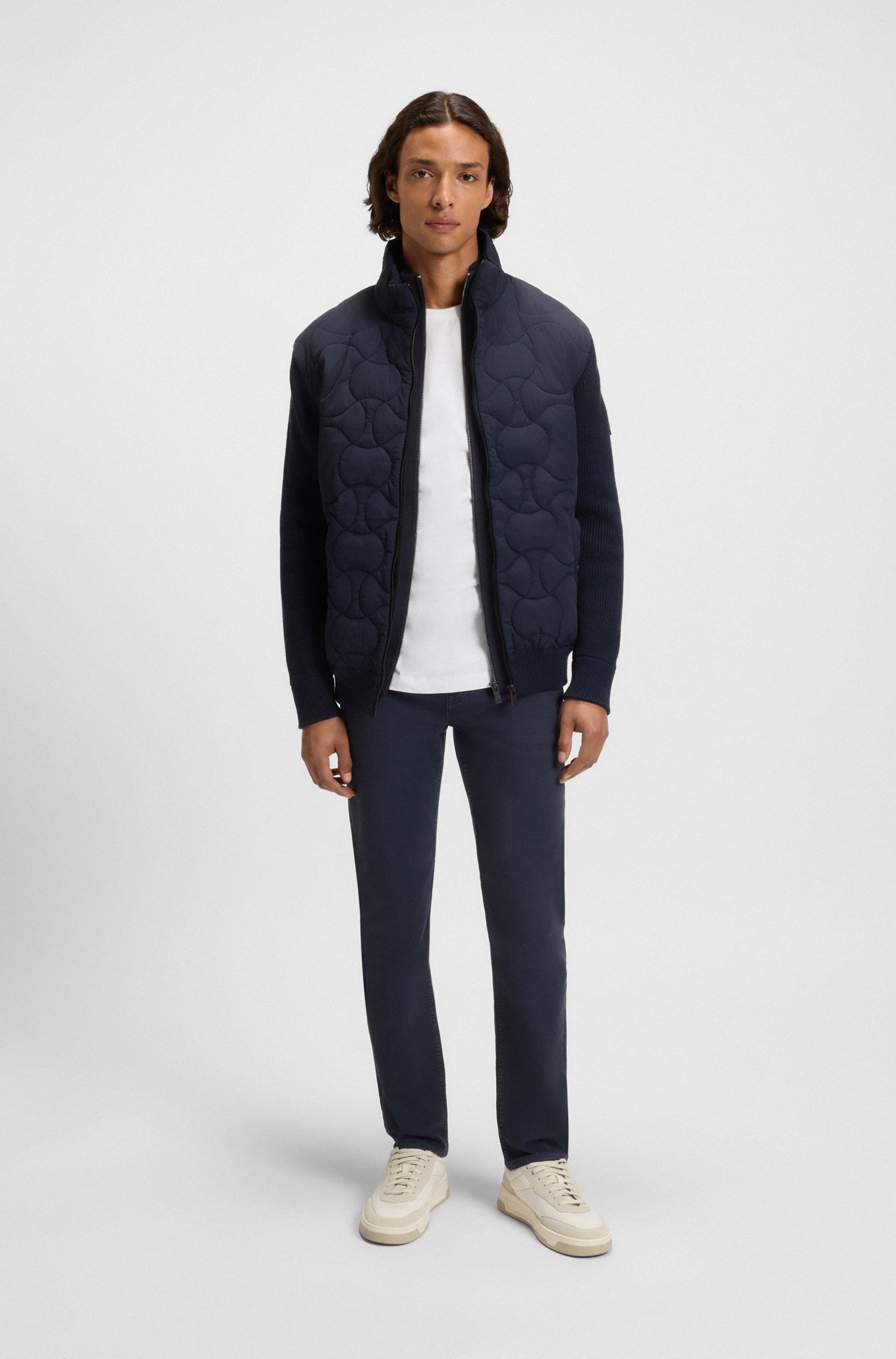 BOSS ORANGE Strickjacke »Kanozip« mit Reißverschluss