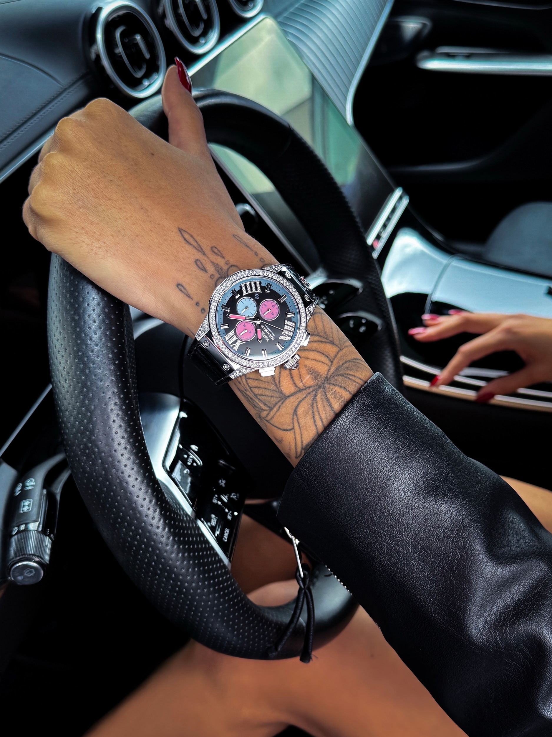 HAEMMER GERMANY Chronograph »EMINENT« Quarzuhr, Armbanduhr, Damenuhr, analog, Tag, Stoppfunktion