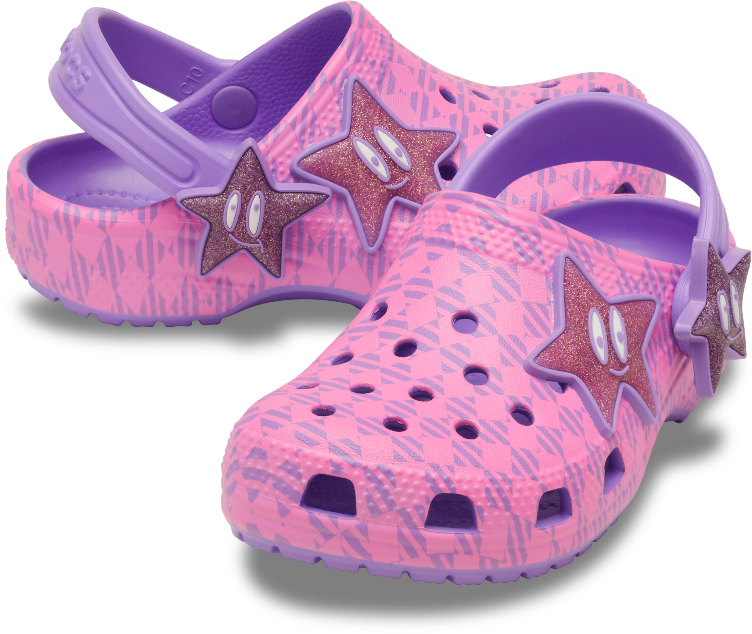 Crocs Clog »Classic Plaid and Stars Clog T«  Schlupfschuh, Hausschuh mit schwenkbarem Fersenriemen
