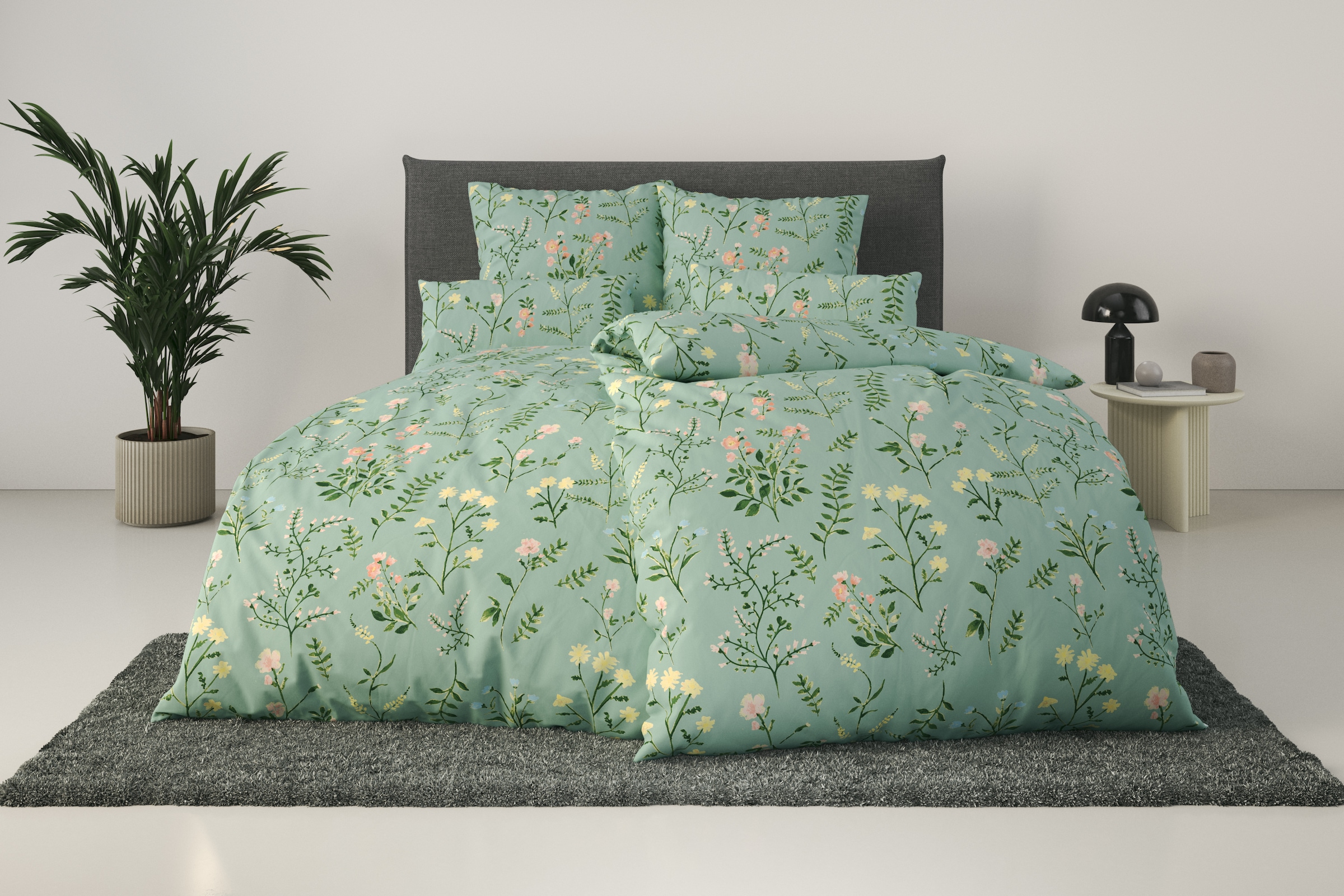 OTTO home »Claara« 2 Stk. mit Blumen Design, skandinavisch, romantische Bettwäsche
