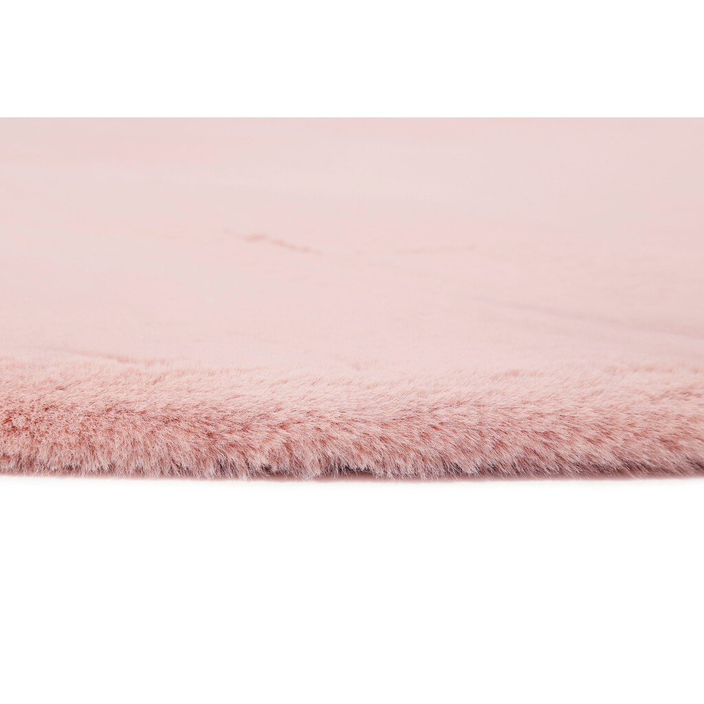 Esprit Hochflor-Teppich »Alice«, rund, 25 mm Höhe, Kunstfell, Kaninchenfell-Haptik, besonders weich, ideale Teppiche für Wohnzimmer & Schlafzimmer