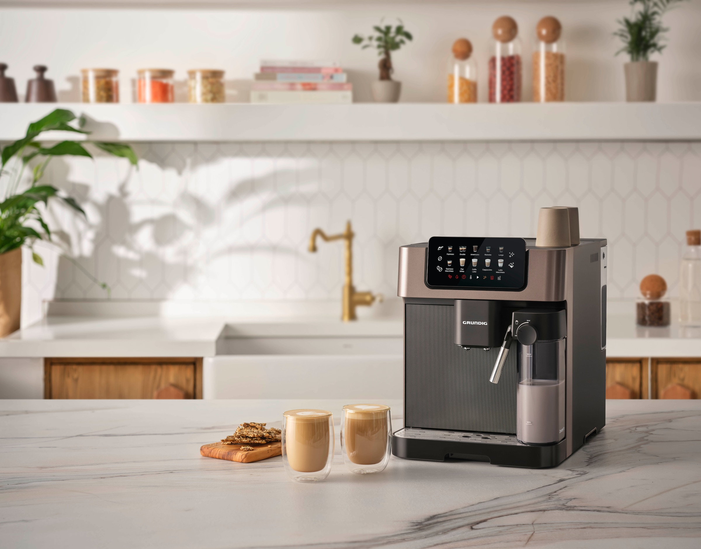 Grundig Kaffeevollautomat »KVA 7230« Kaffeevollautomat mit 19 Bar, GrindPro™ & CreamyPro™ System