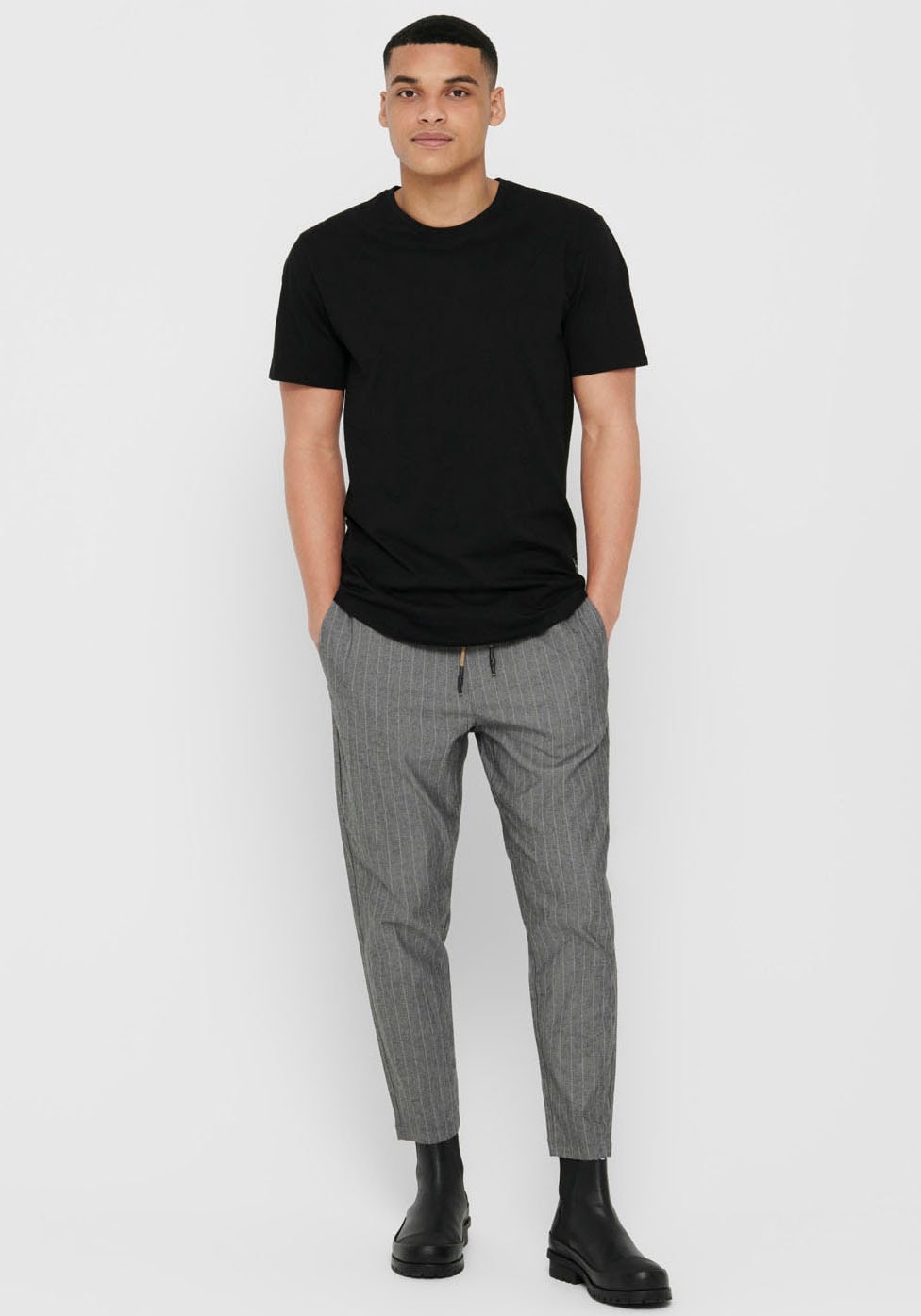 ONLY & SONS Rundhalsshirt »ONSMATT LONGY SS TEE NOOS«