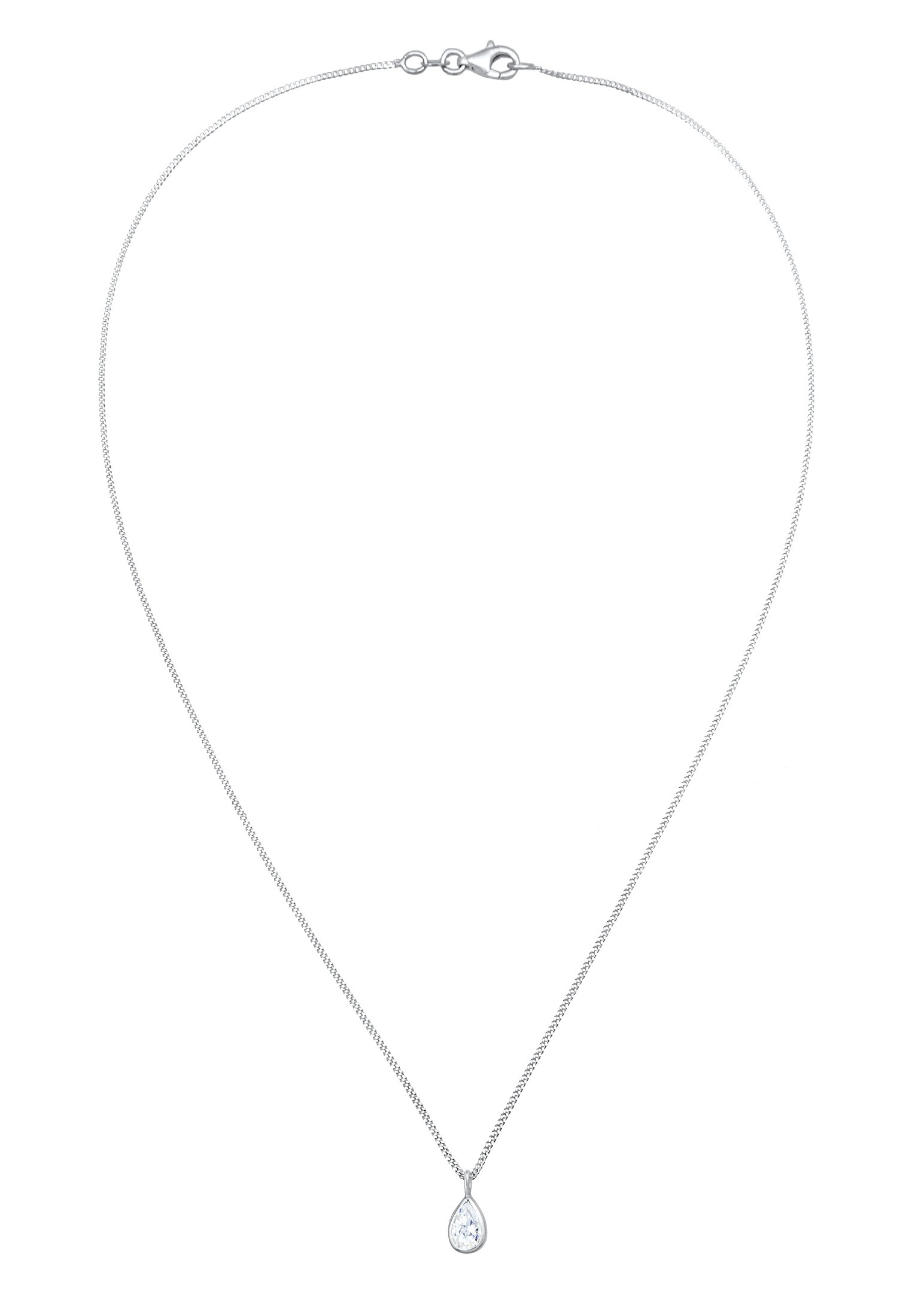 Elli Silberkette »Halskette Zirkonia Tropfen 925 Sterling Silber«