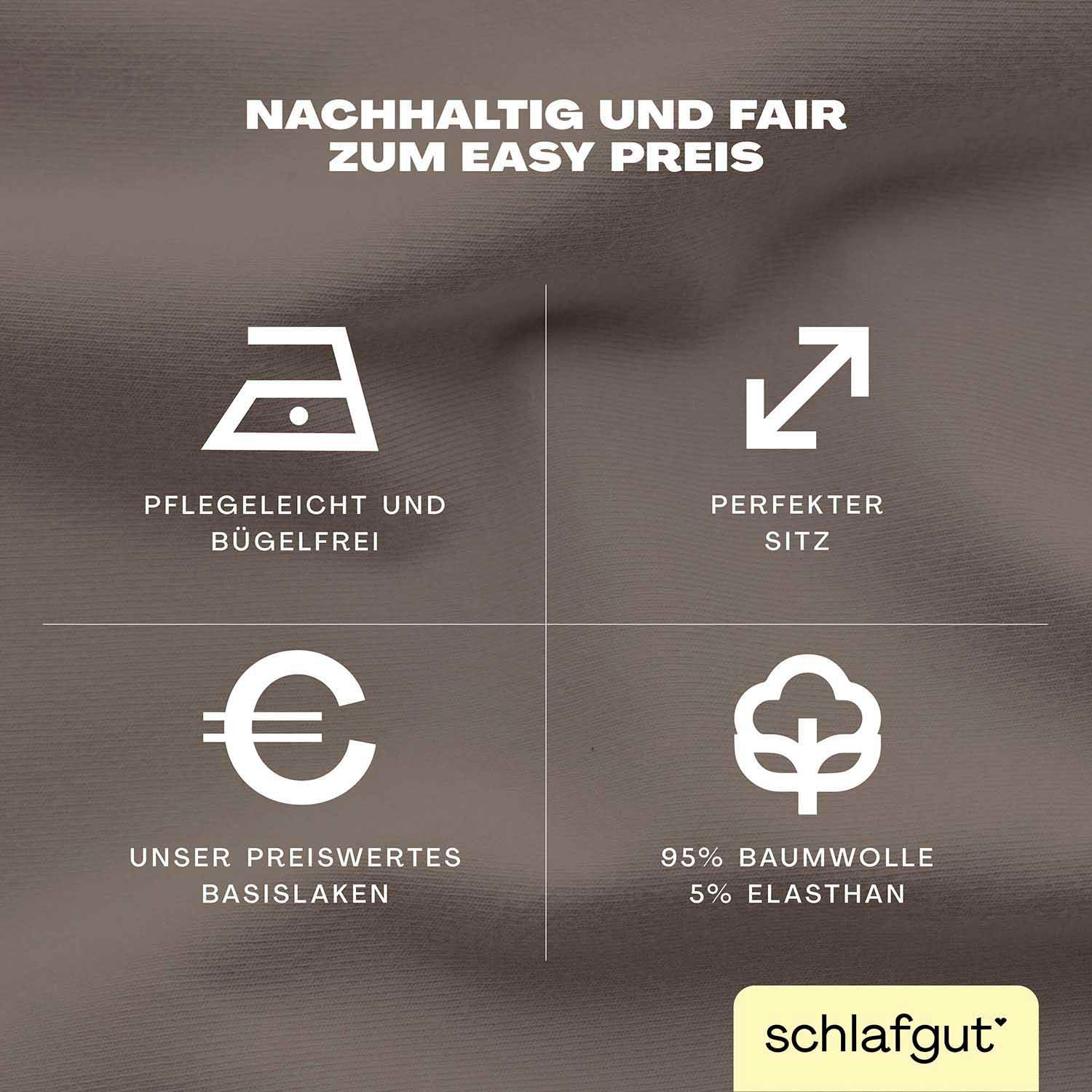 Schlafgut Spannbettlaken »EASY Jersey Elasthan Topper« MADE IN GREEN by OEKO-TEX®