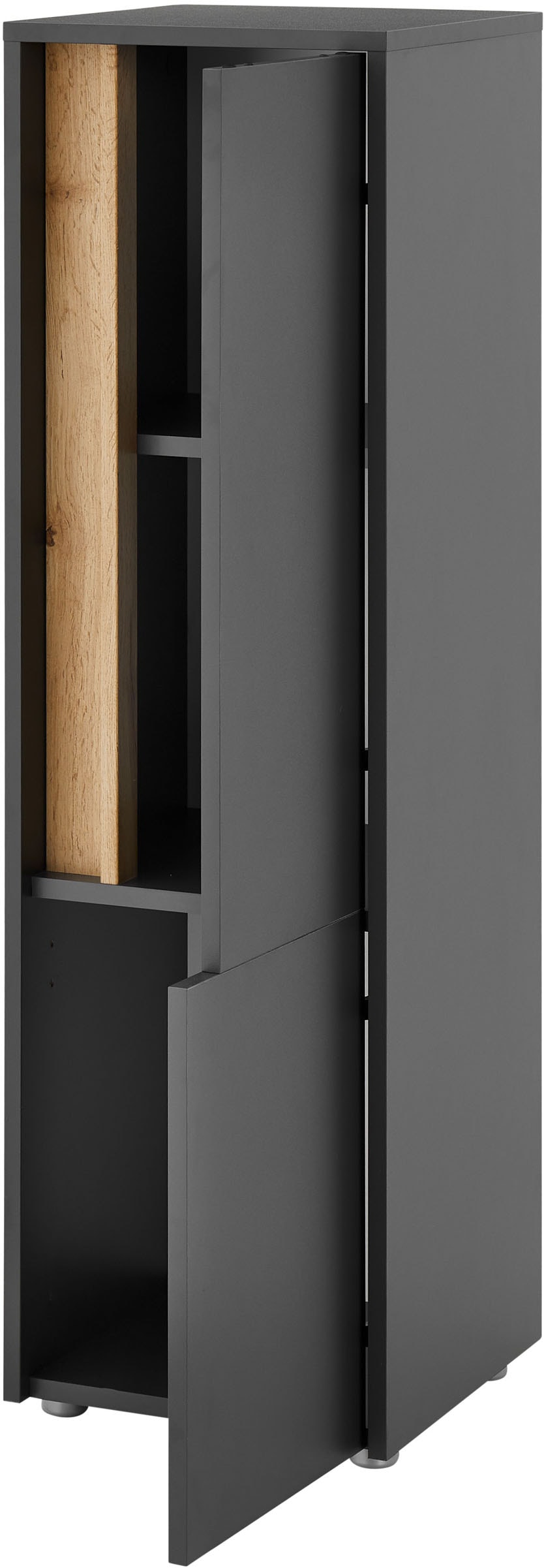 INOSIGN Midischrank »CITY/GIRON, Badschrank mit Griffmulde, Hochschrank in zeitlosem Design«, in den Farben Weiß und Anthrazit verfügbar, viel Stauraum