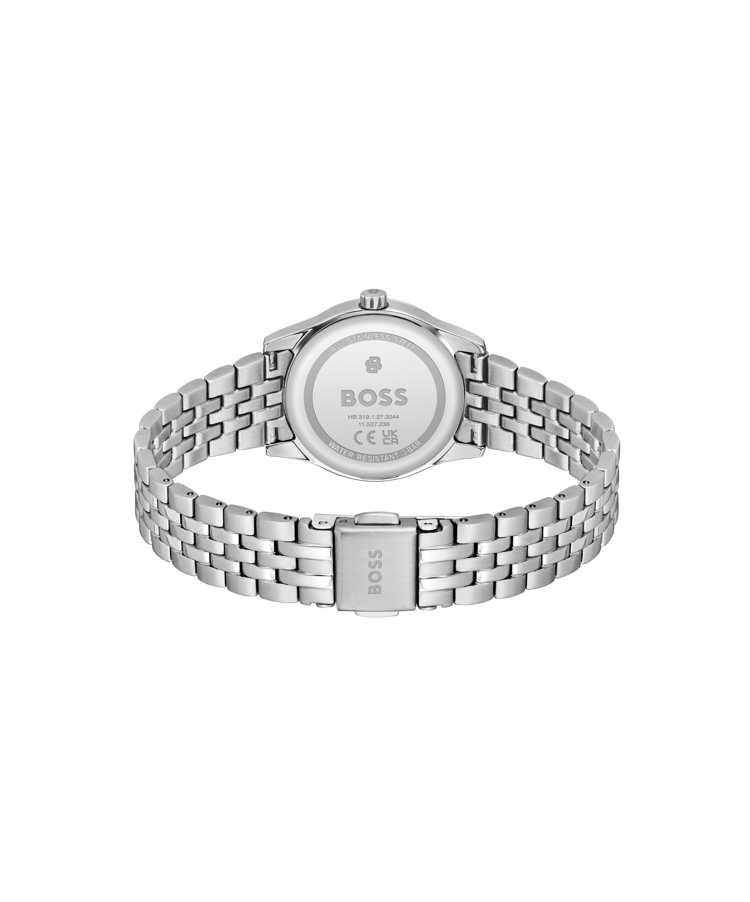 BOSS Quarzuhr »GRACEFUL MINA« Armbanduhr, Damenuhr, Edelstahlarmband, analog