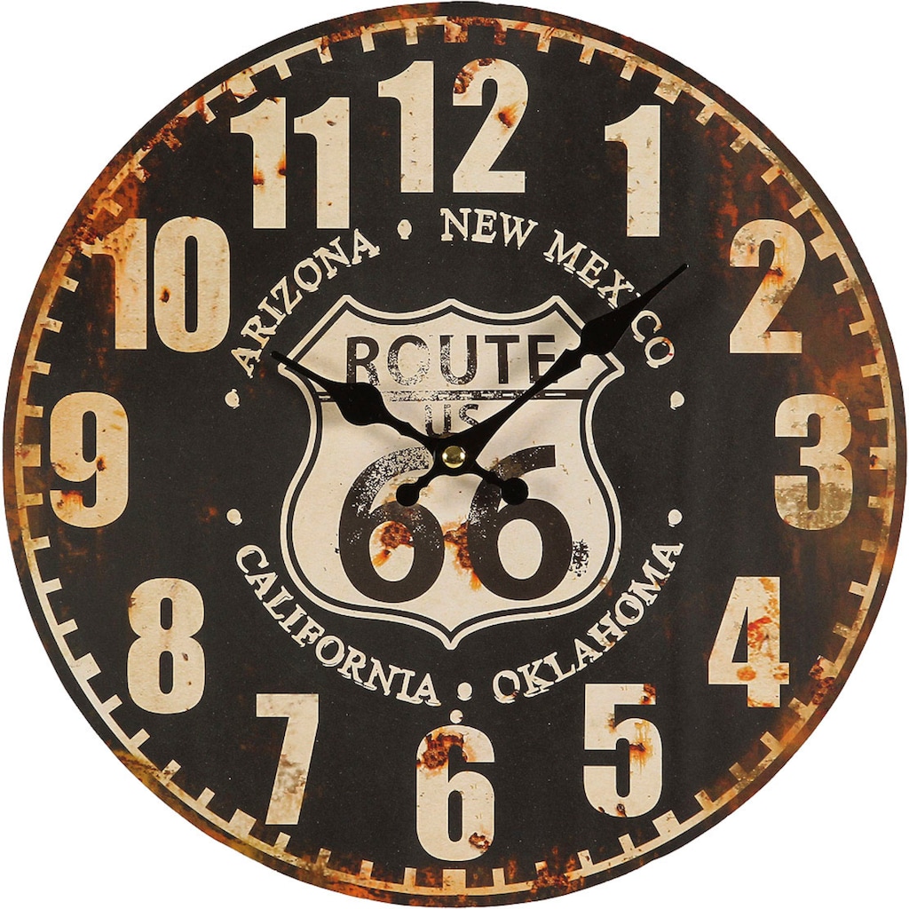 Ambiente Haus Wanduhr »Route 66 Wanduhr 28cm«