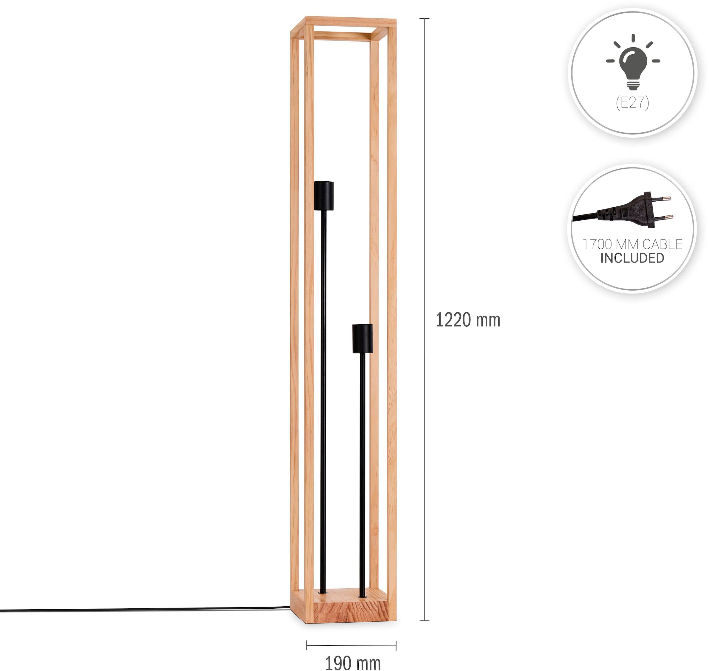 Paco Home Stehlampe »BJÖRN«, 2 flammig, Leuchtmittel E27 | ohne Leuchtmittel