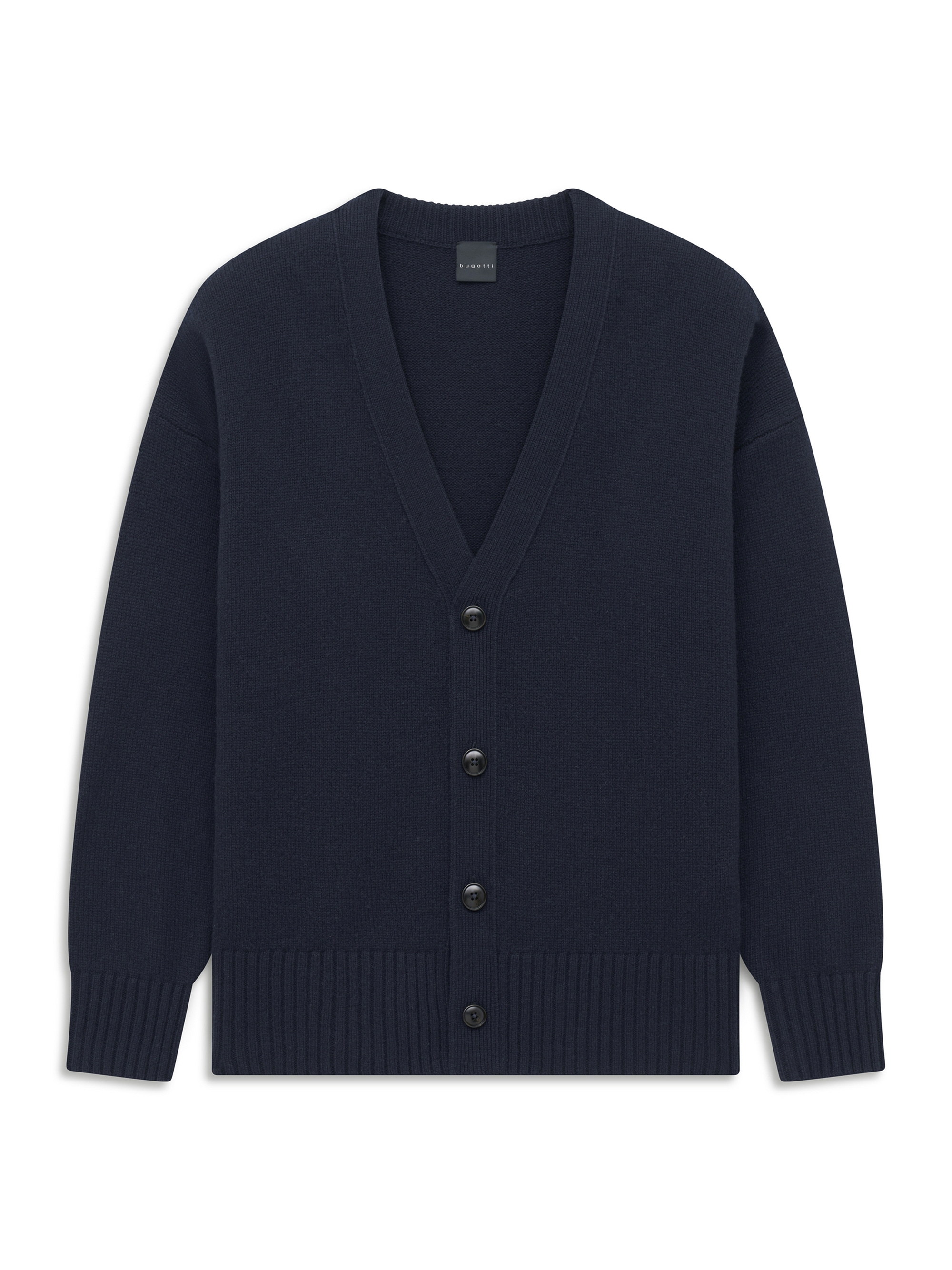 bugatti Strickjacke »Regular Fit« Regular Fit Wollmix V-Ausschnitt