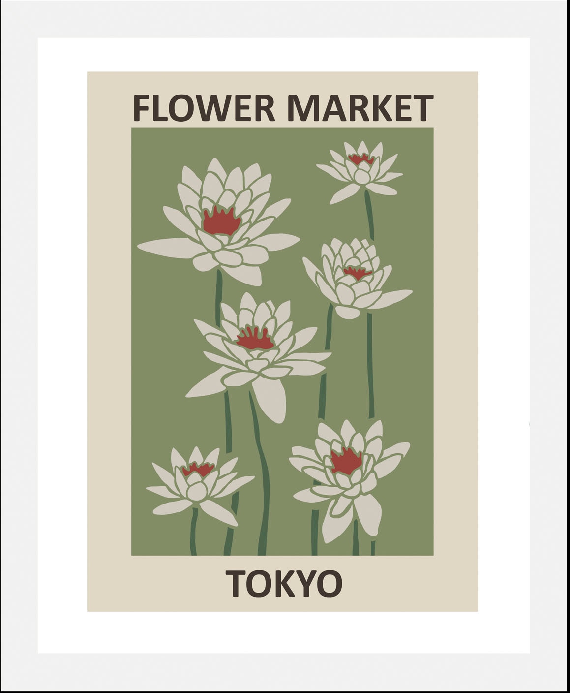 queence Bild »Tokyo« Abstrakt | Blumen | Figuren | Kunst | Pflanzen | Pflanzenbilder | Schriftzug 1 Stk. tlg. gerahmt