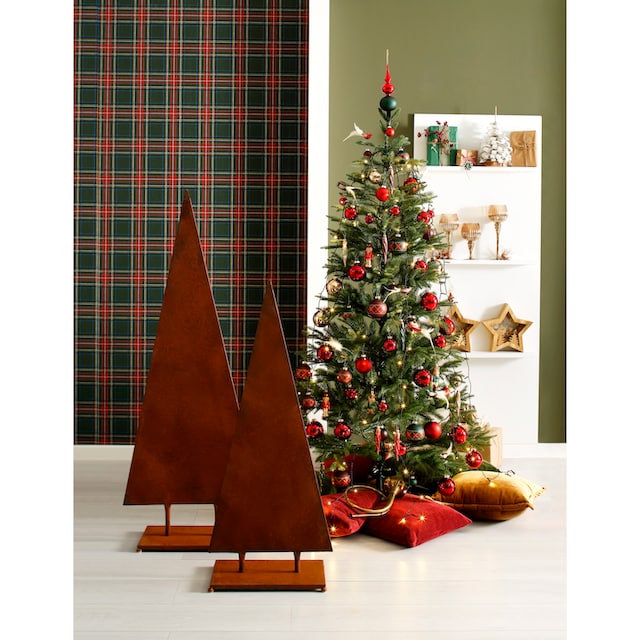 HOFMANN LIVING AND MORE Dekobaum »Weihnachtsbaum, Weihnachtsdeko aussen«,  aus Metall, mit rostiger Oberfläche auf Raten bestellen