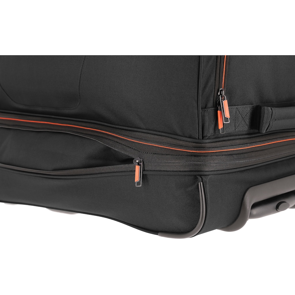 travelite Reisetasche »Basics, 70 cm«, Duffle Bag Sporttasche mit Trolleyfunktion und Volumenerweiterung