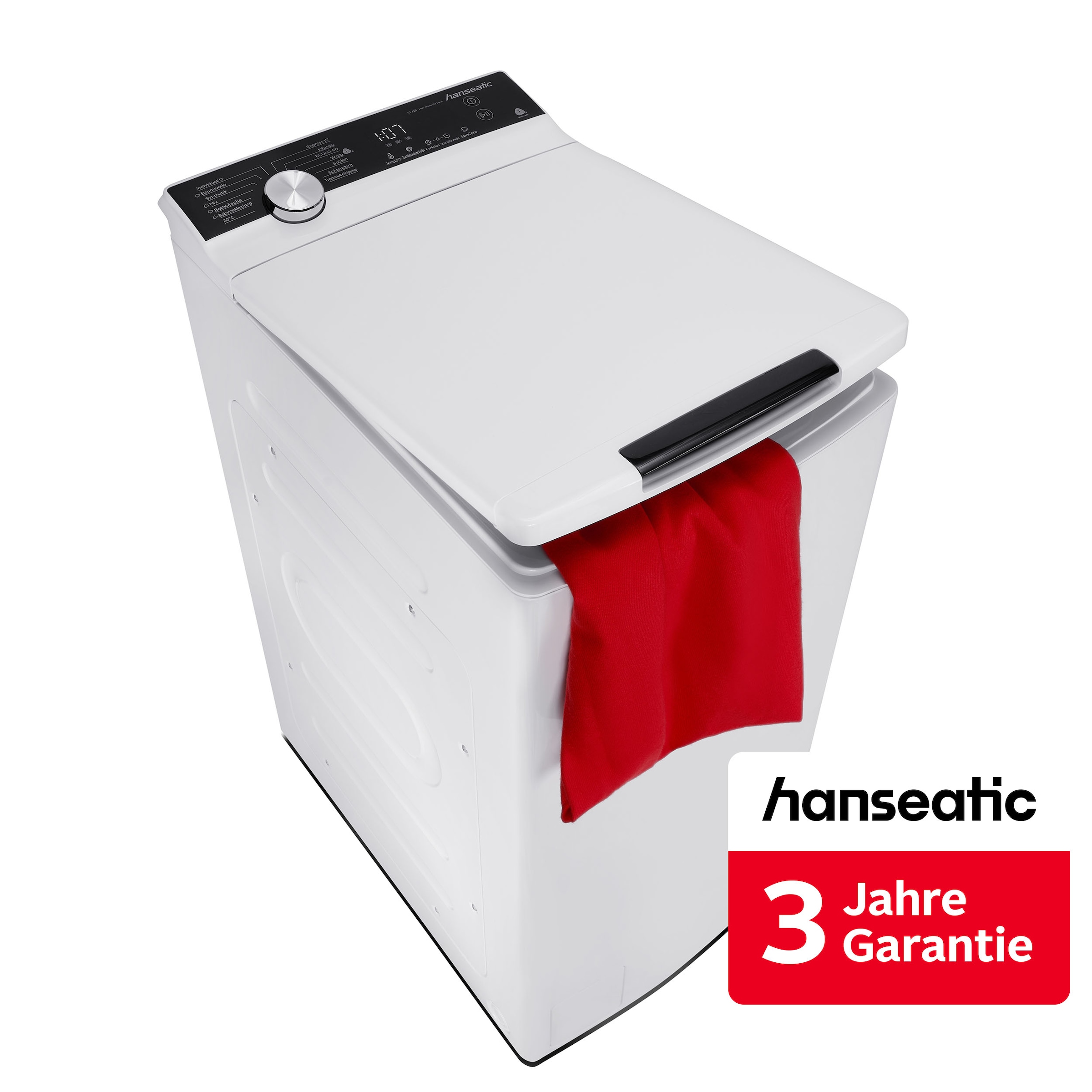 Hanseatic Waschmaschine Toplader "HTWK712A" 7 kg 1200 U/min inkl. 3 Jahre Herstellergarantie