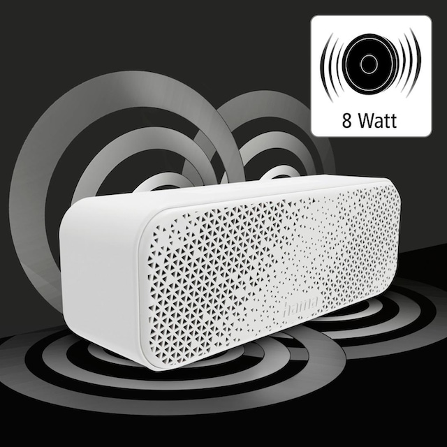 Sie können ein neues bekommen Hama Bluetooth-Lautsprecher »Tragbare Bluetooth 8 Garantie XXL IPX4«, Outdoor-Musikbox mit Box, 3 W, Karabiner | spritzwassergeschützt ➥ UNIVERSAL Jahre