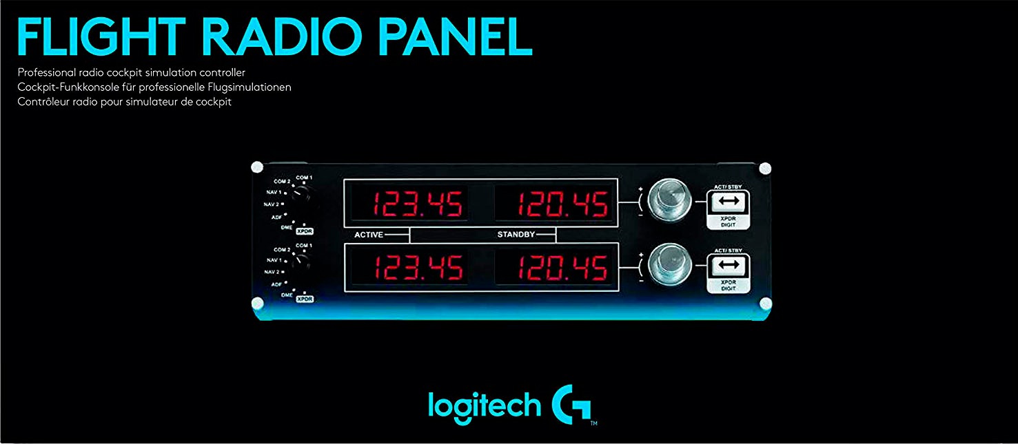 Logitech G Gaming-Adapter »Logitech G Saitek Pro Flight Radio Panel«, 1,8 cm, KOMPAKTER COCKPIT RADIO STACK