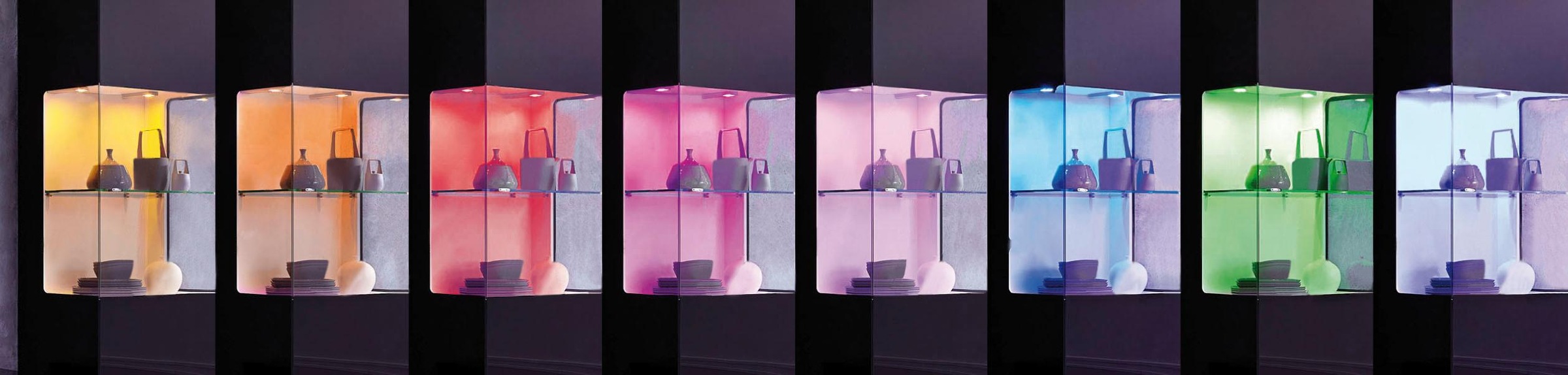 LEONARDO Glasvitrine »CUBE«, mit Klarglas, wahlweise mit Beleuchtung, Höhe 192 cm