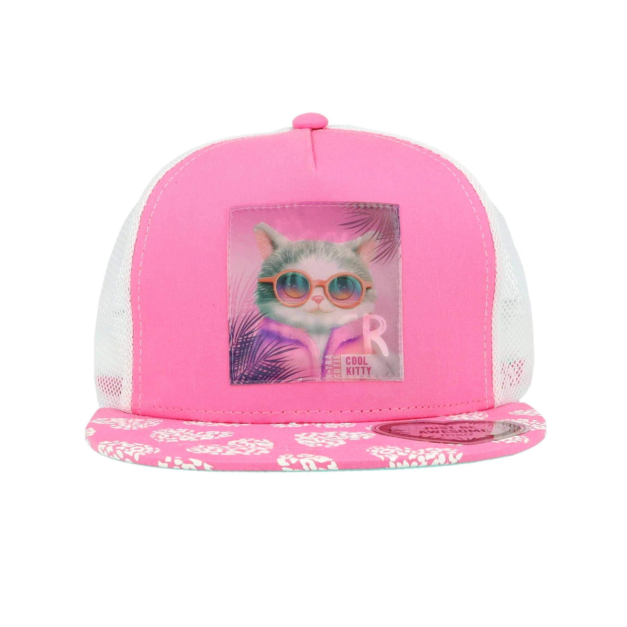 MAXIMO Baseball Cap 1 Stk. Pink, Katze, Trucker-Cap, Mesh, Snapback, flaches Schild, Mädchen