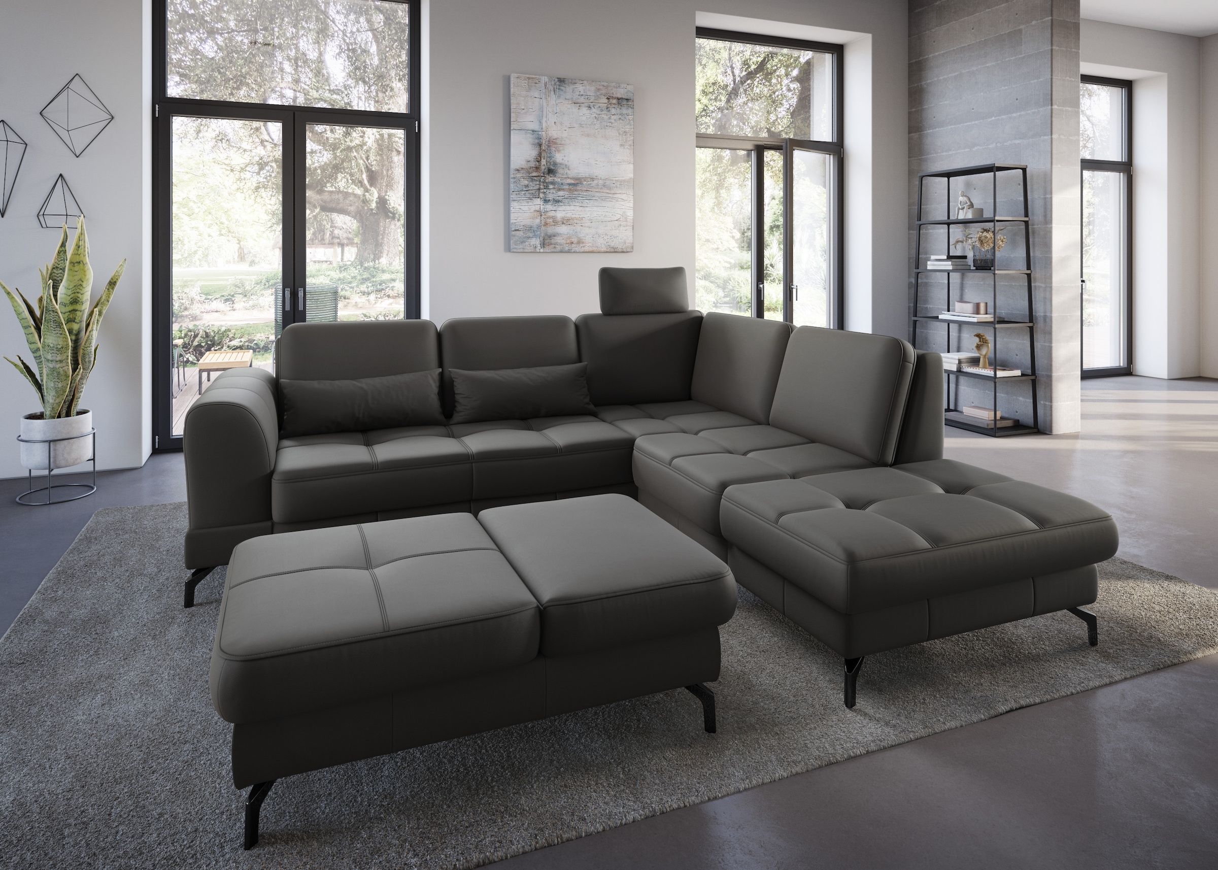 sit&more Hocker »Bendigo«, mit Klappfunktion, Bodenfreiheit 12 cm, wahlweise in 2 Fußfarben
