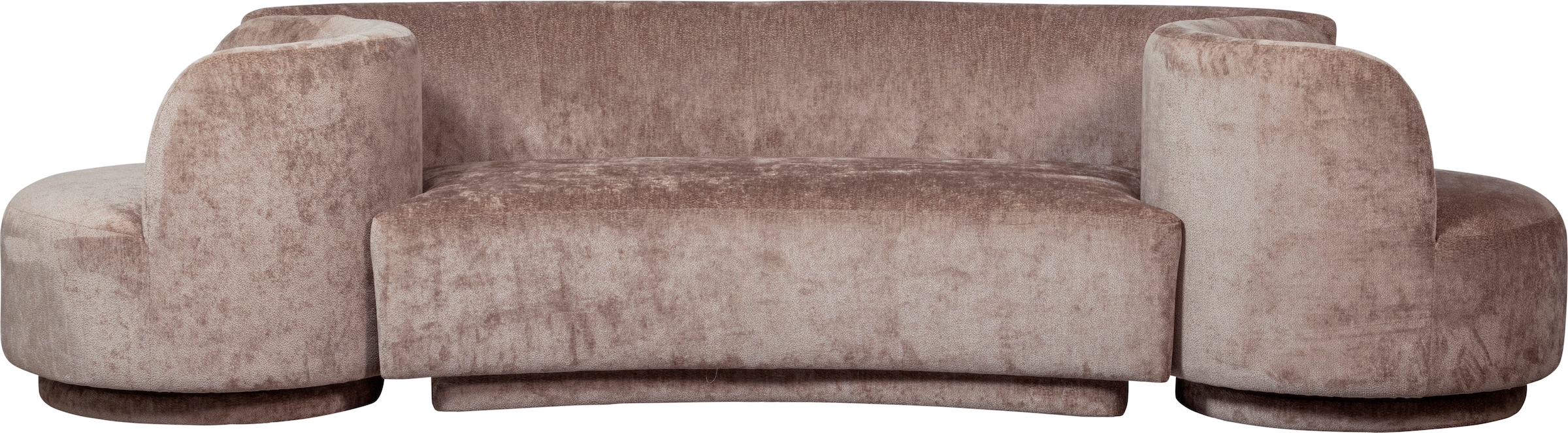 WOOOD Loungesofa »Combi-Popular: Bank + Sessel«, mit grobem Chenille gefüttert, Breite 370 cm
