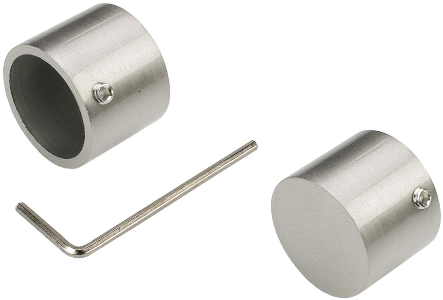 Liedeco Gardinenstange »CELQUADE01SG2L«, 2 läufig-läufig, Fixmaß, 2-läufig im Fixmaß Ø 25/20 mm