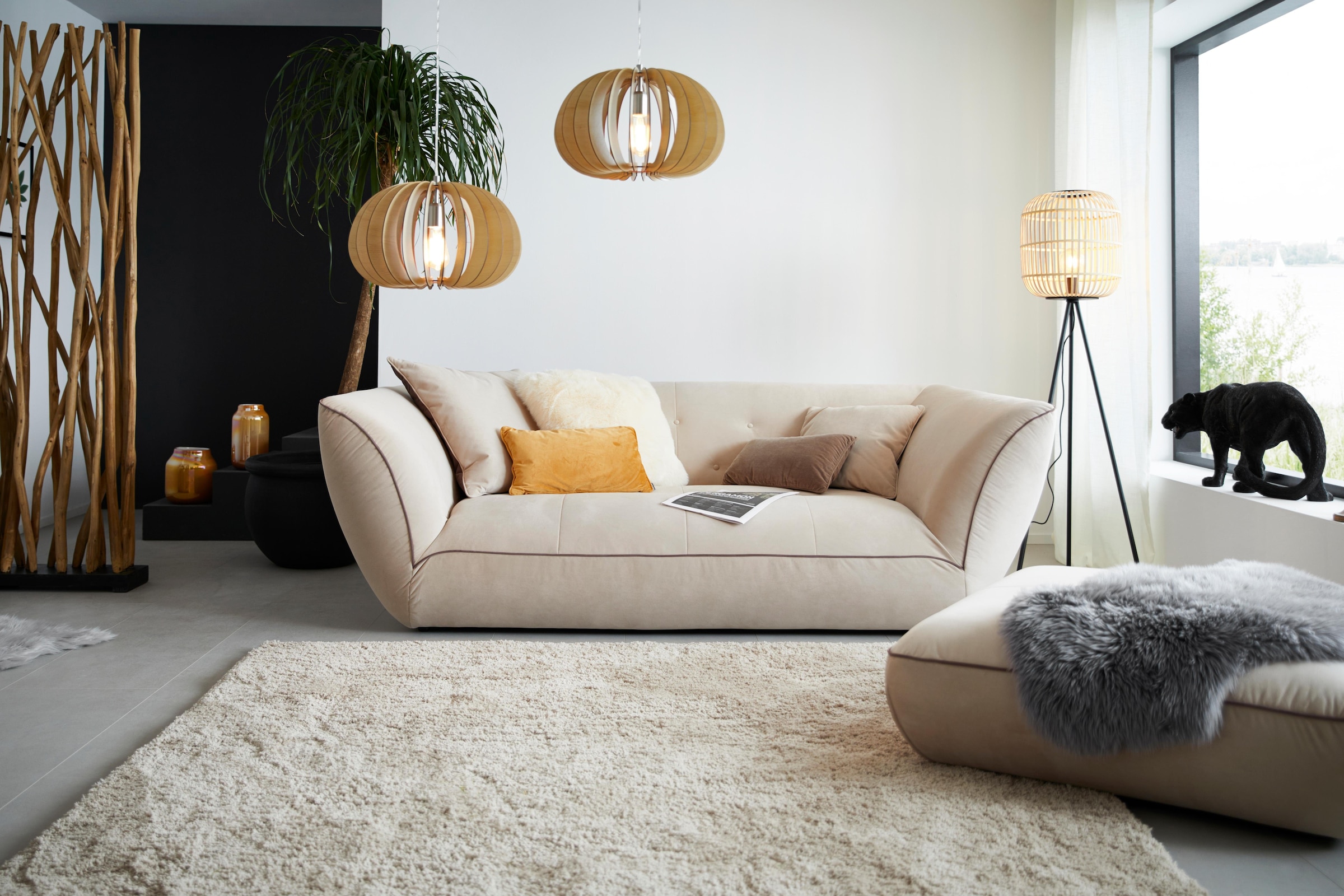 my home Teppich »Desner, Hochflor Teppiche« rechteckig 35 mm Höhe Mikrofaser, weich, flauschig, Wohnzimmer, Schlafzimmer, Kinderzimmer