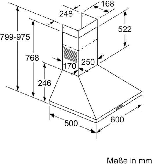 BOSCH Wandhaube »DWP64BC50«, Serie 2