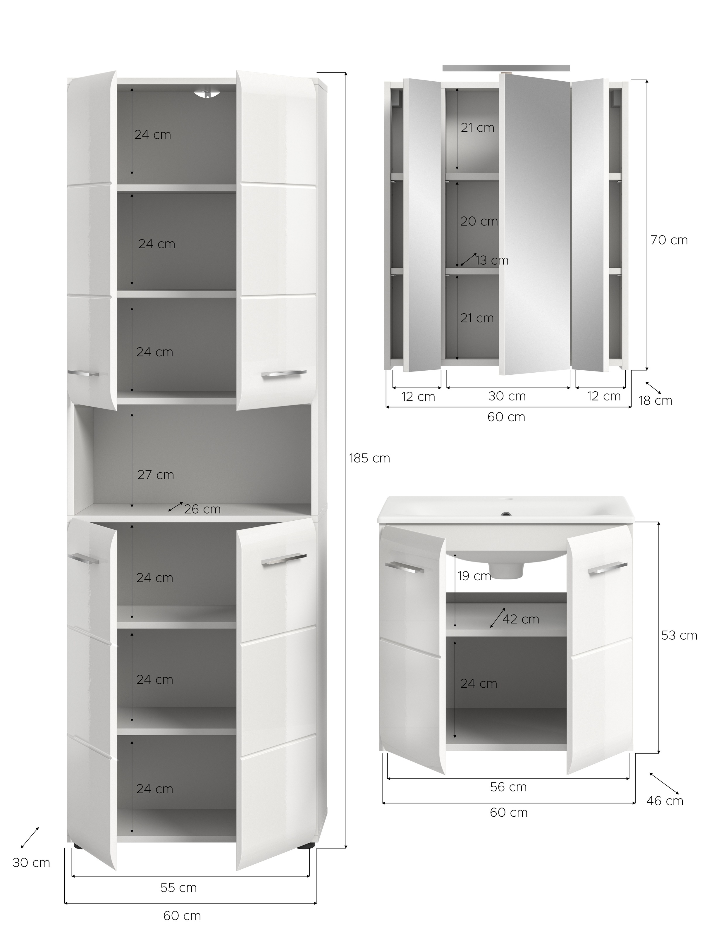 INOSIGN Badezimmer-Set Set, 5 Stk. tlg.