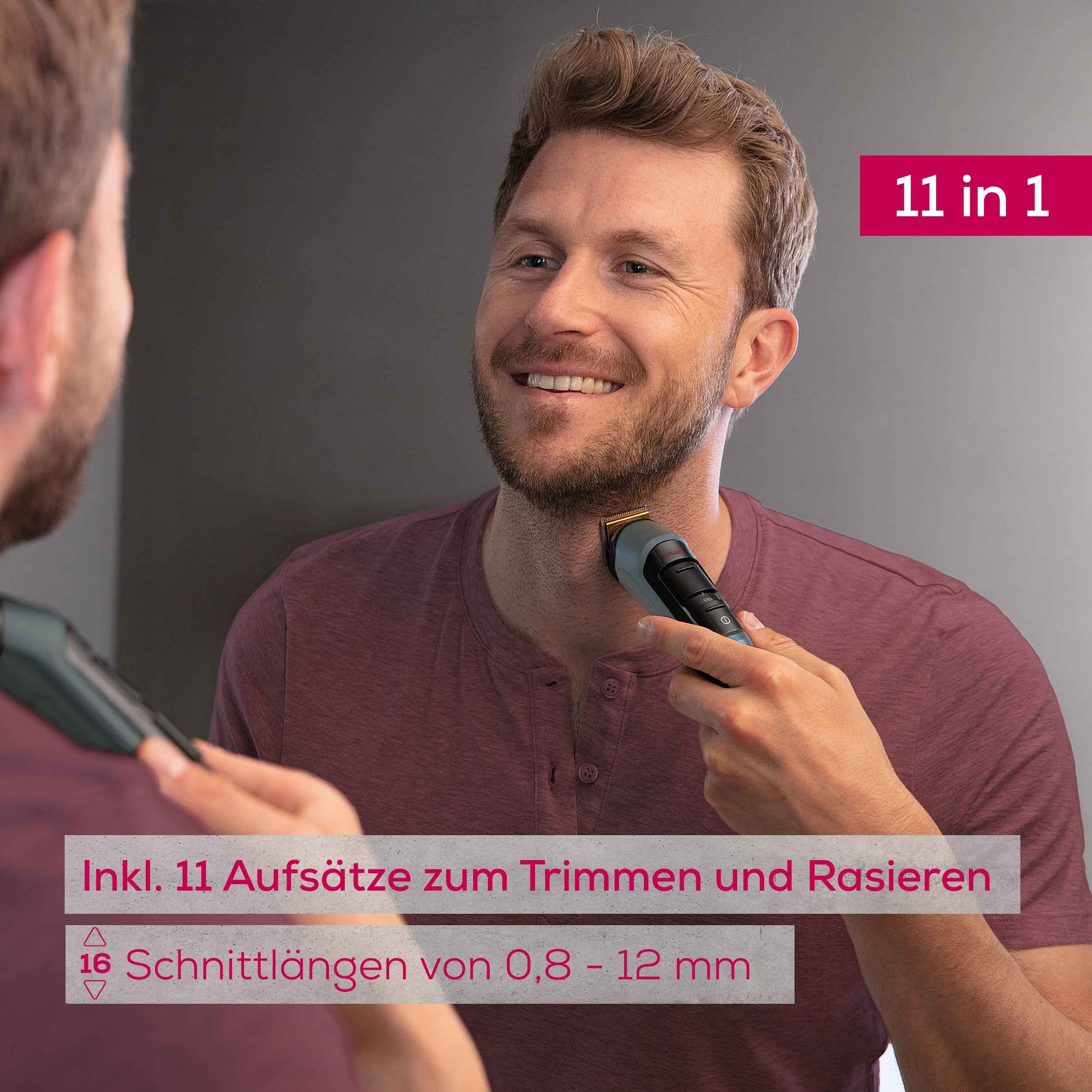 BEURER Multifunktionstrimmer »MN9X Limited Editon 2025, zur Haarentfernung am ganzen Körper« 5 Aufsätze Inkl. 11 Aufsätze zum Trimmen und Rasieren, Schnittlängen 0,8 - 12 mm