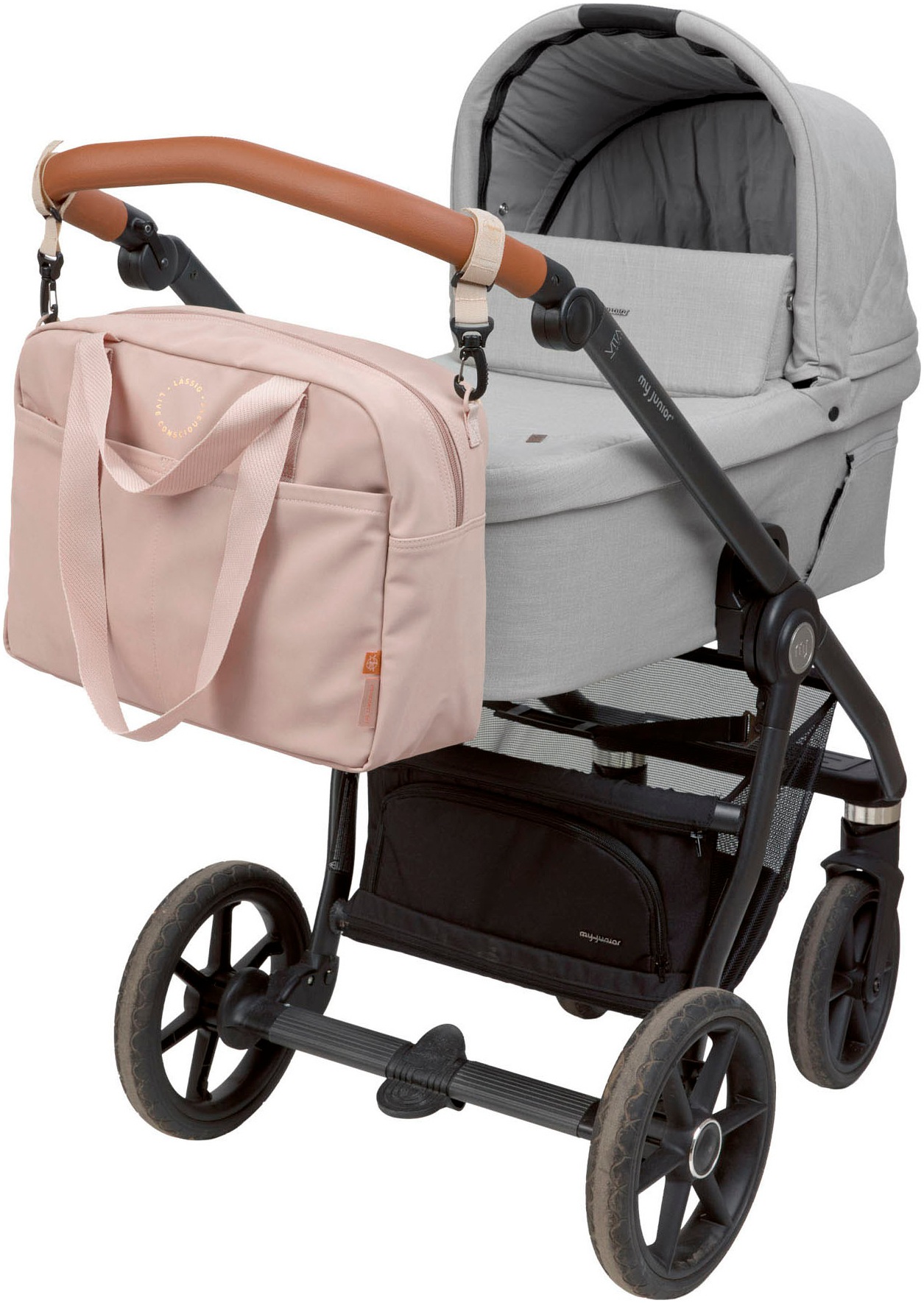 LÄSSIG Wickeltasche »Green Label, Everyday Bag humus«, für Kinderwagen oder Buggy