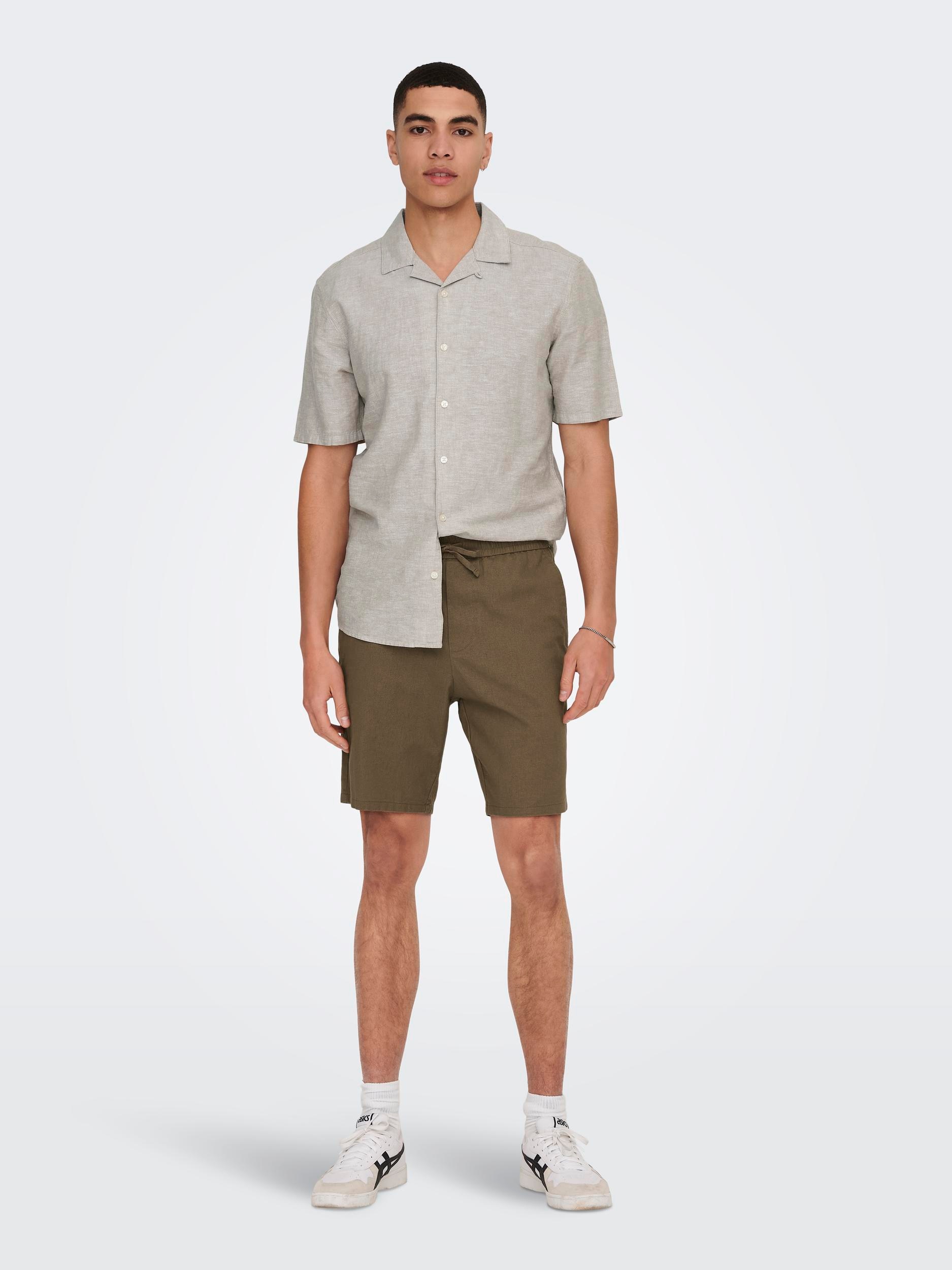 ONLY & SONS Kurzarmhemd »ONSCAIDEN SS SOLID RESORT LINEN NOOS«