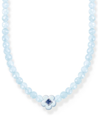 Choker »Choker Blume mit blauen Perlen, KE2182-496-1-L42V«