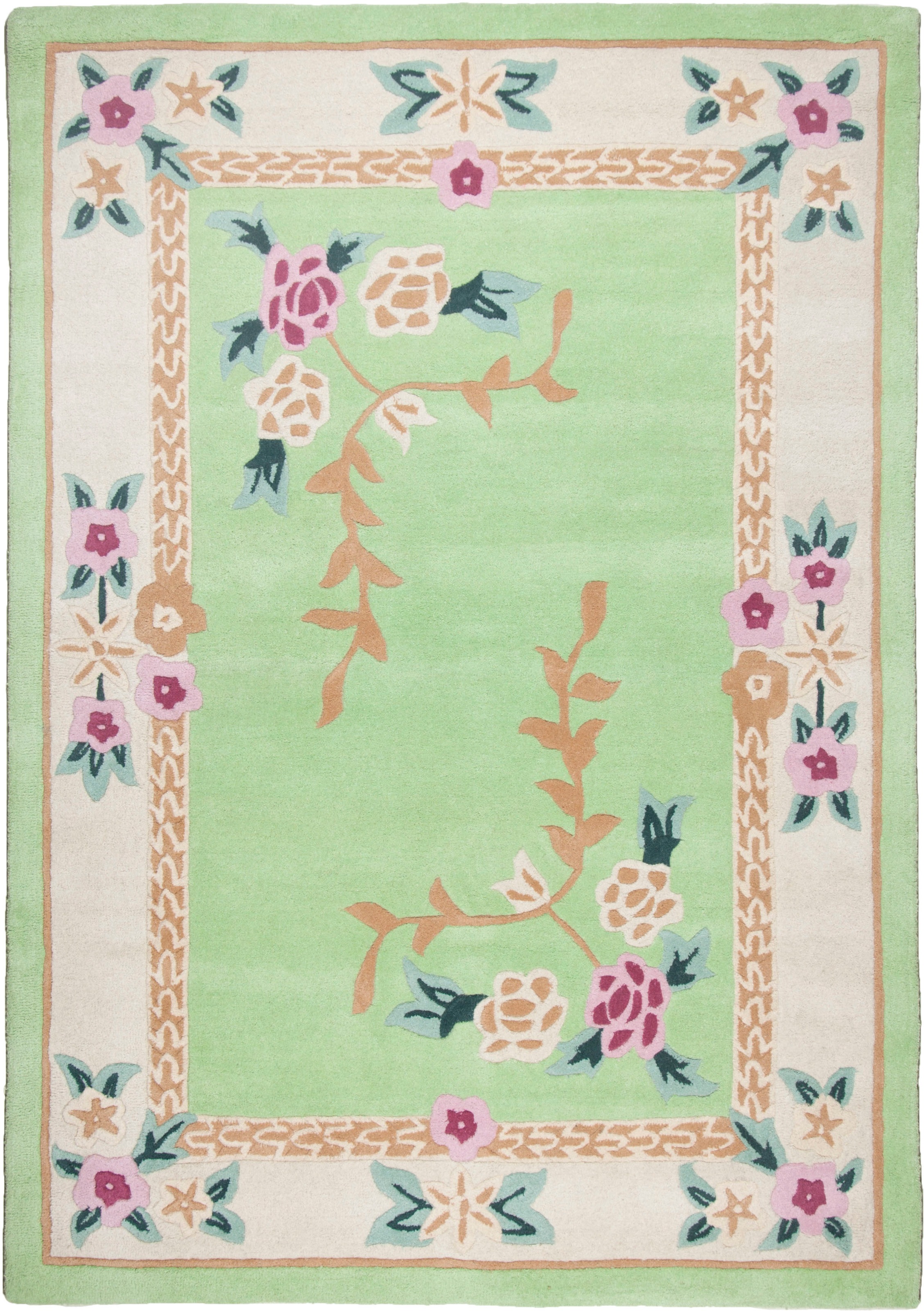 THEKO Wollteppich »Lifou« rechteckig 14 mm Höhe reine Wolle, handgewebt, mit Bordüre