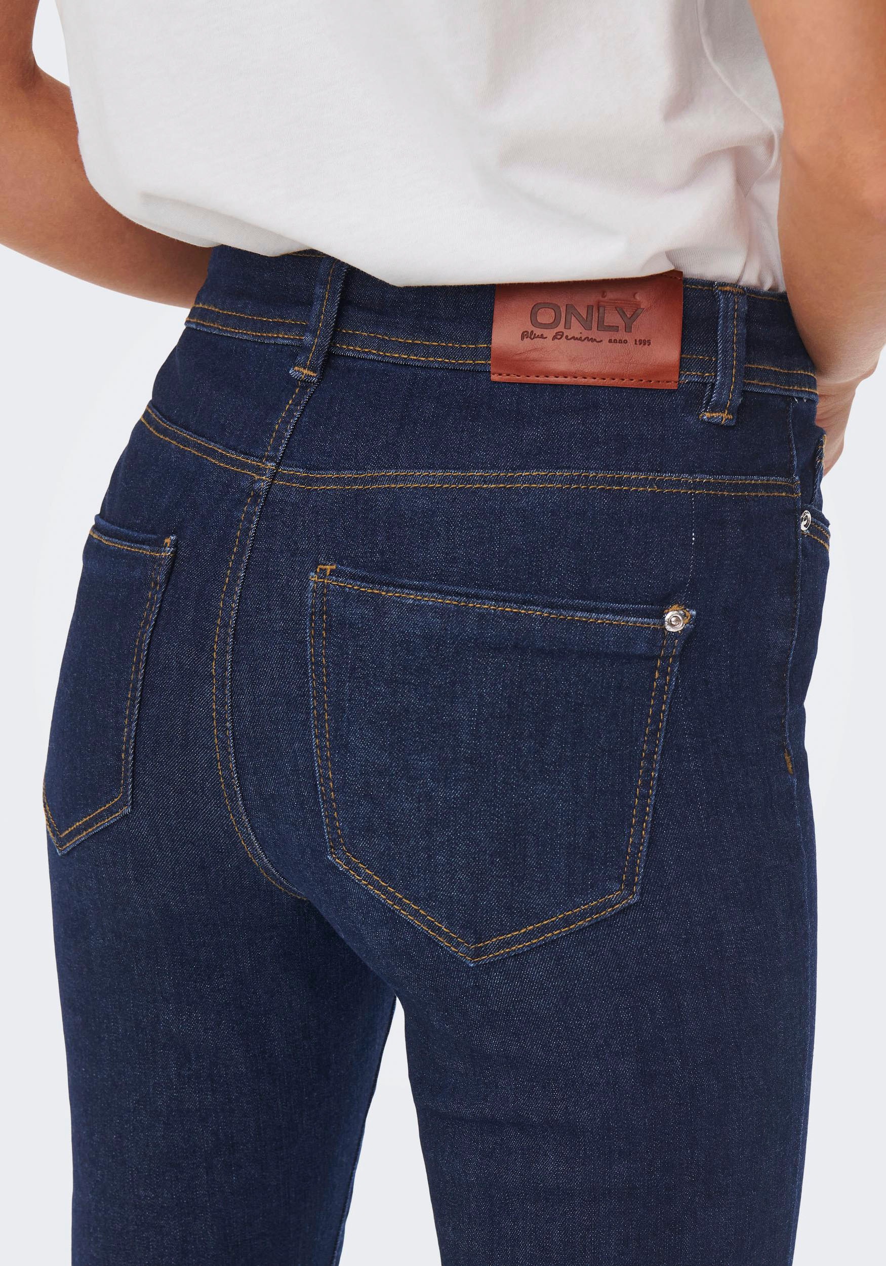 ONLY Bootcut-Jeans »ONLWAUW LIFE HW FLARED RINSE DNM«, mit Stretch