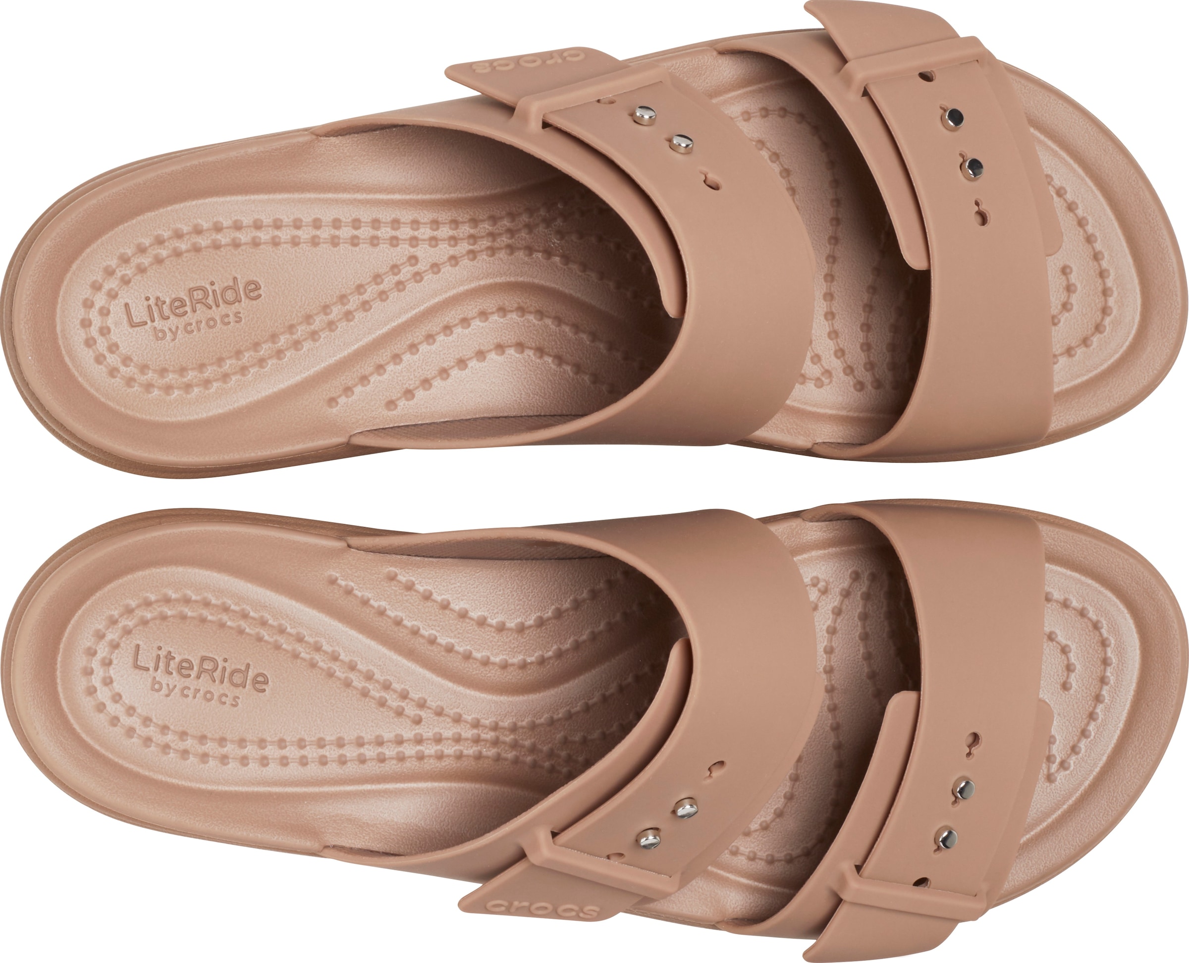 Crocs Pantolette »Brooklyn Low Wedge«, Plateau, Sommerschuh, Schlappen mit Schnallenverschluss