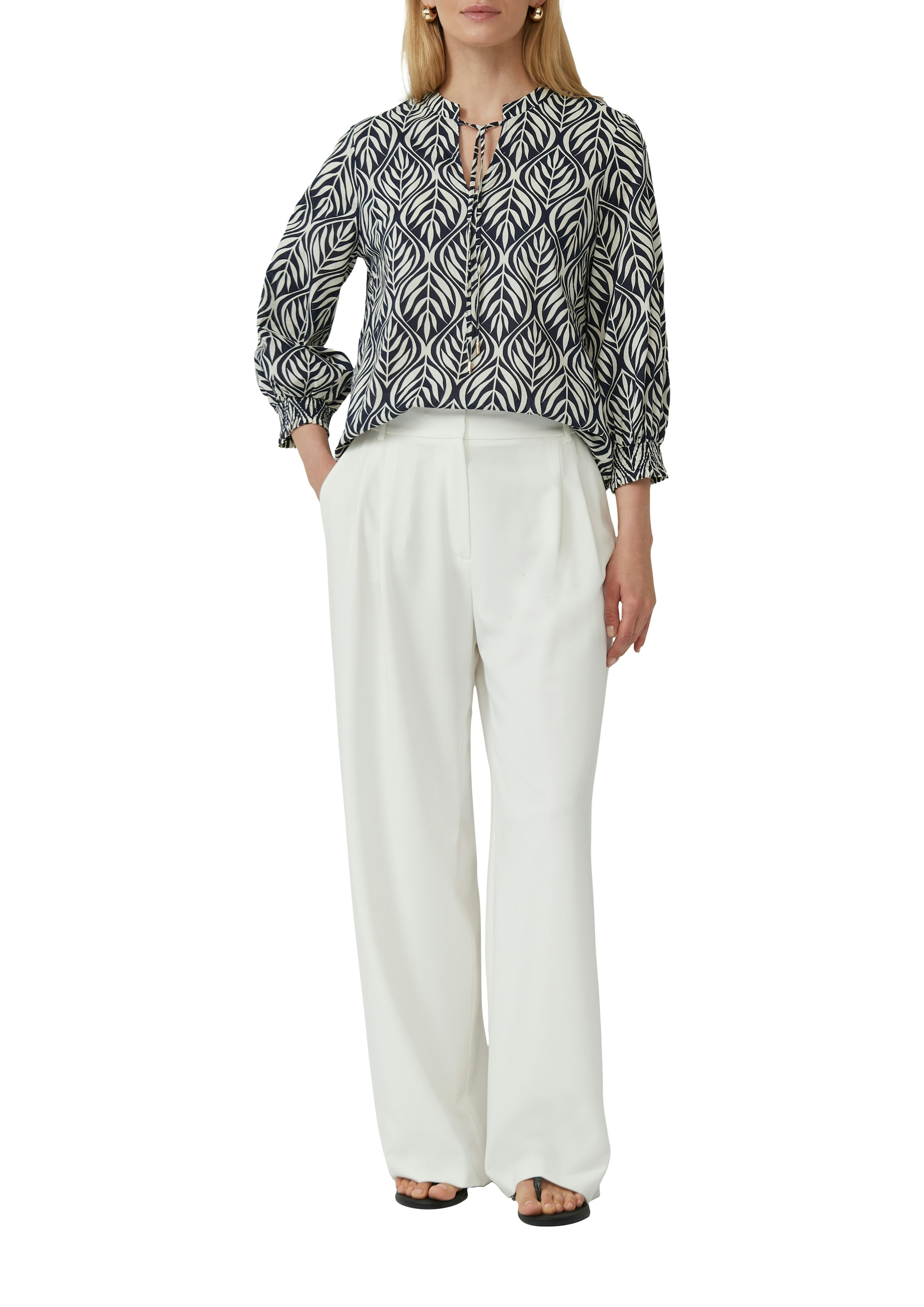 s.Oliver BLACK LABEL Langarmbluse mit All-Over Print