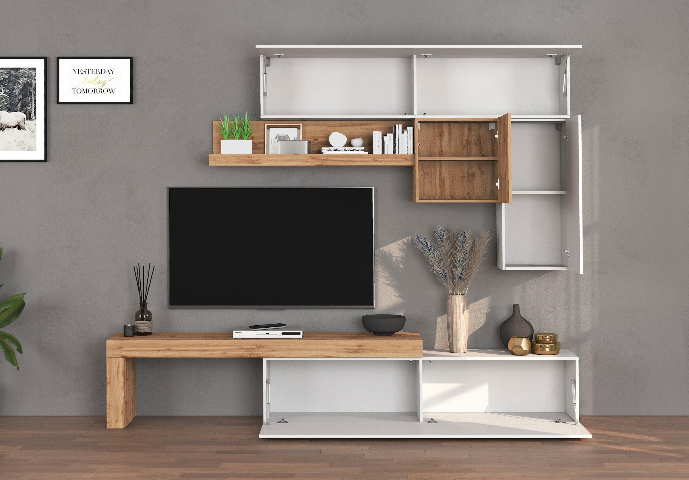 OTTO home Wohnwand »Chronos Wohnwand, Medienwand, 5-er set« Set, 5 Stk. tlg.