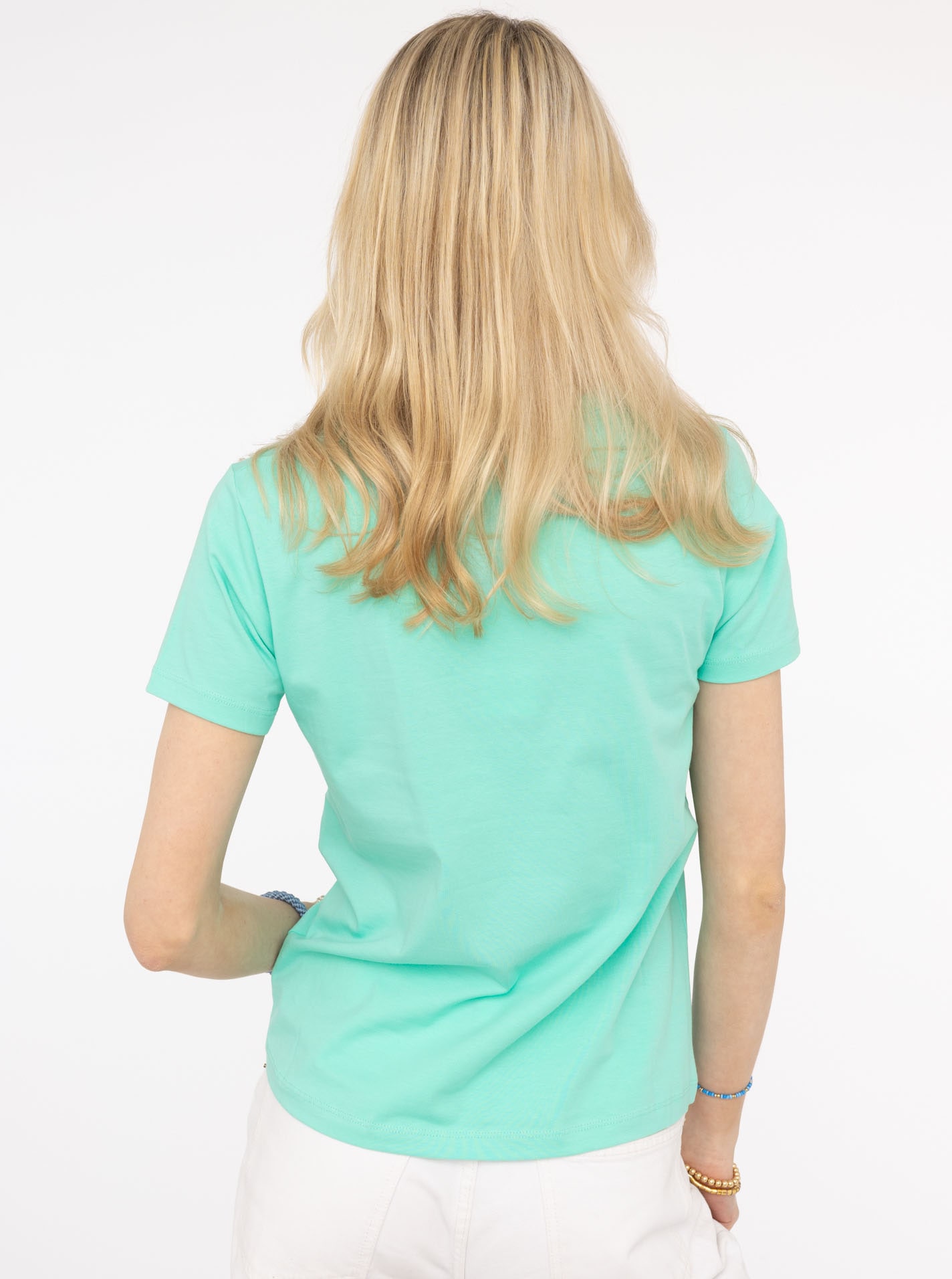 Zwillingsherz T-Shirt »"MoinZH"« Kurzarm, Rundhalsausschnitt, Stickerei, Baumwollmischung