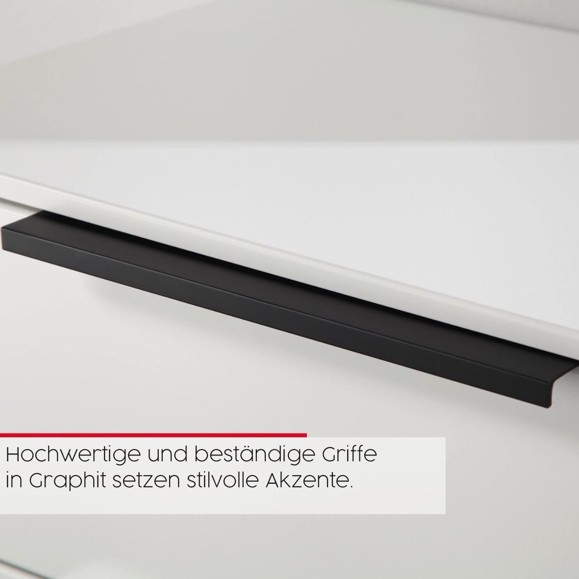 rauch Nachtkommode »Nachttisch Nachtschrank Nachtkonsole FLIPP mit Glasfront« Breite 40 cm,  mit 3 Schubladen und Soft-Close-Funktion, Oberboden und Front Glas
