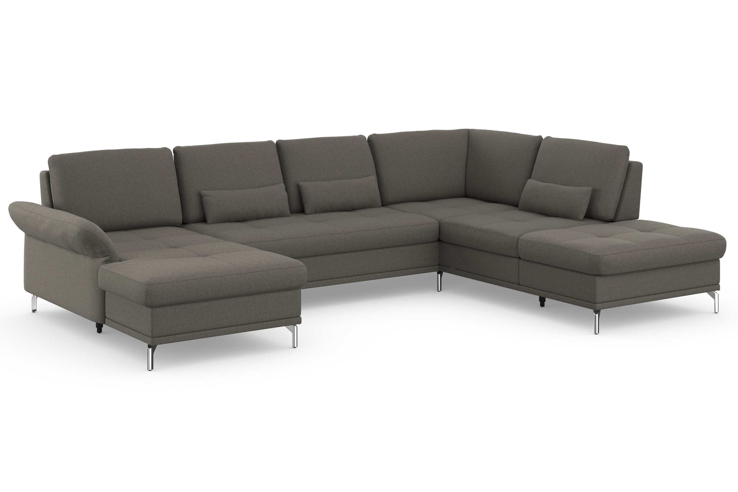 Home affaire Wohnlandschaft »Palm Beach U-Form« Federkern, mit Sitztiefenverstellung, wahlweise mit Bettfunktion