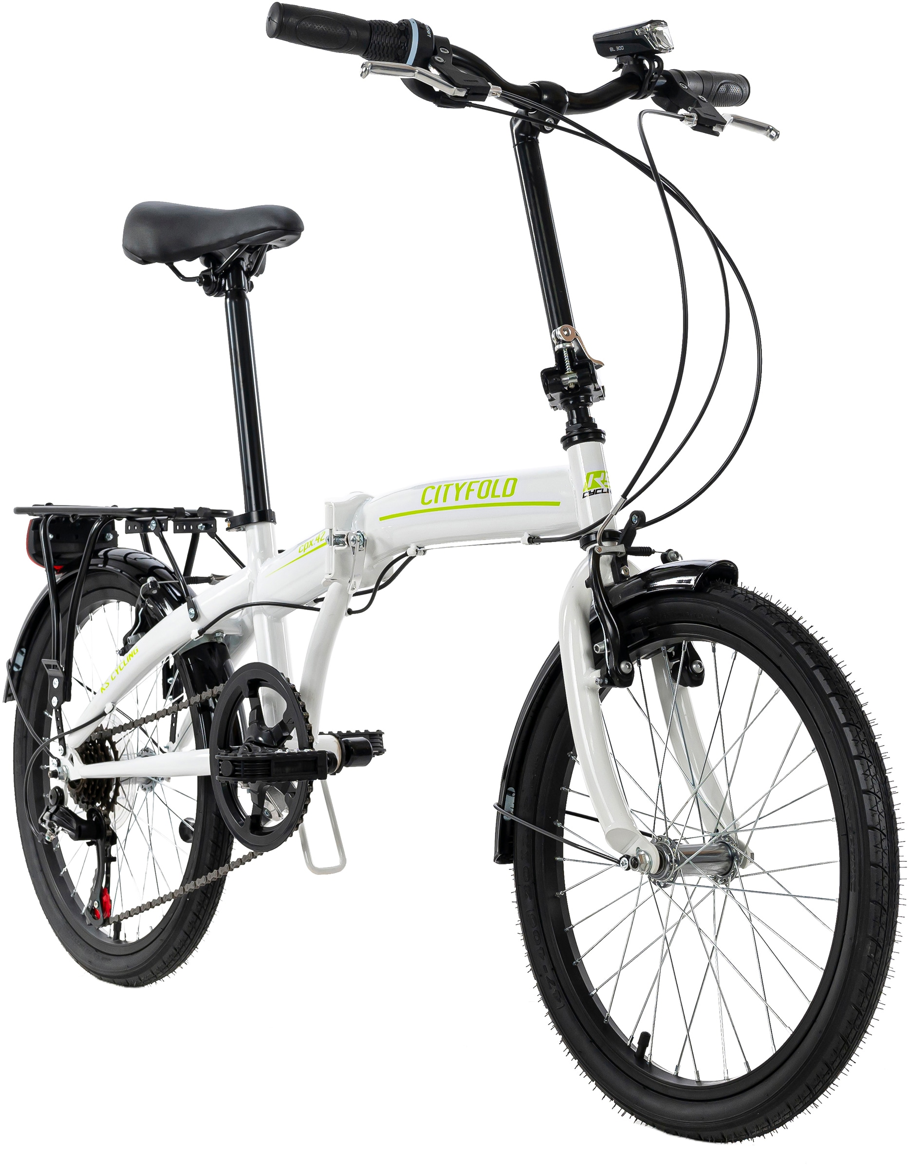 KS Cycling Faltrad »Cityfold«, 6 Gang, Shimano, Tourney Schaltwerk, Kettenschaltung, für Damen und Herren, Kettenschaltung