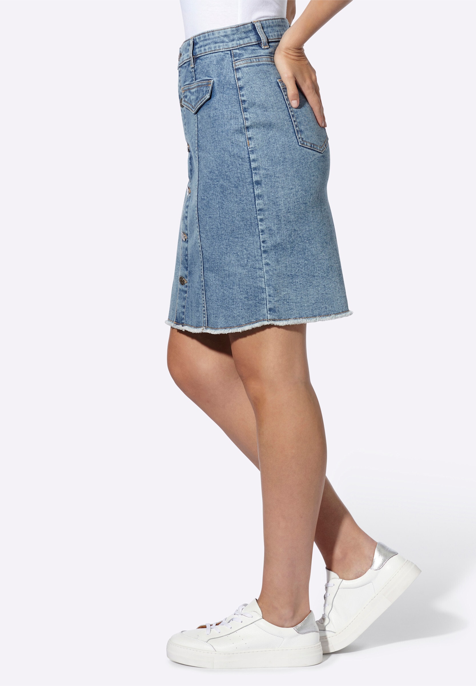 heine Jeansrock »Jeans-Rock Jeansrock durchgeknöpft«