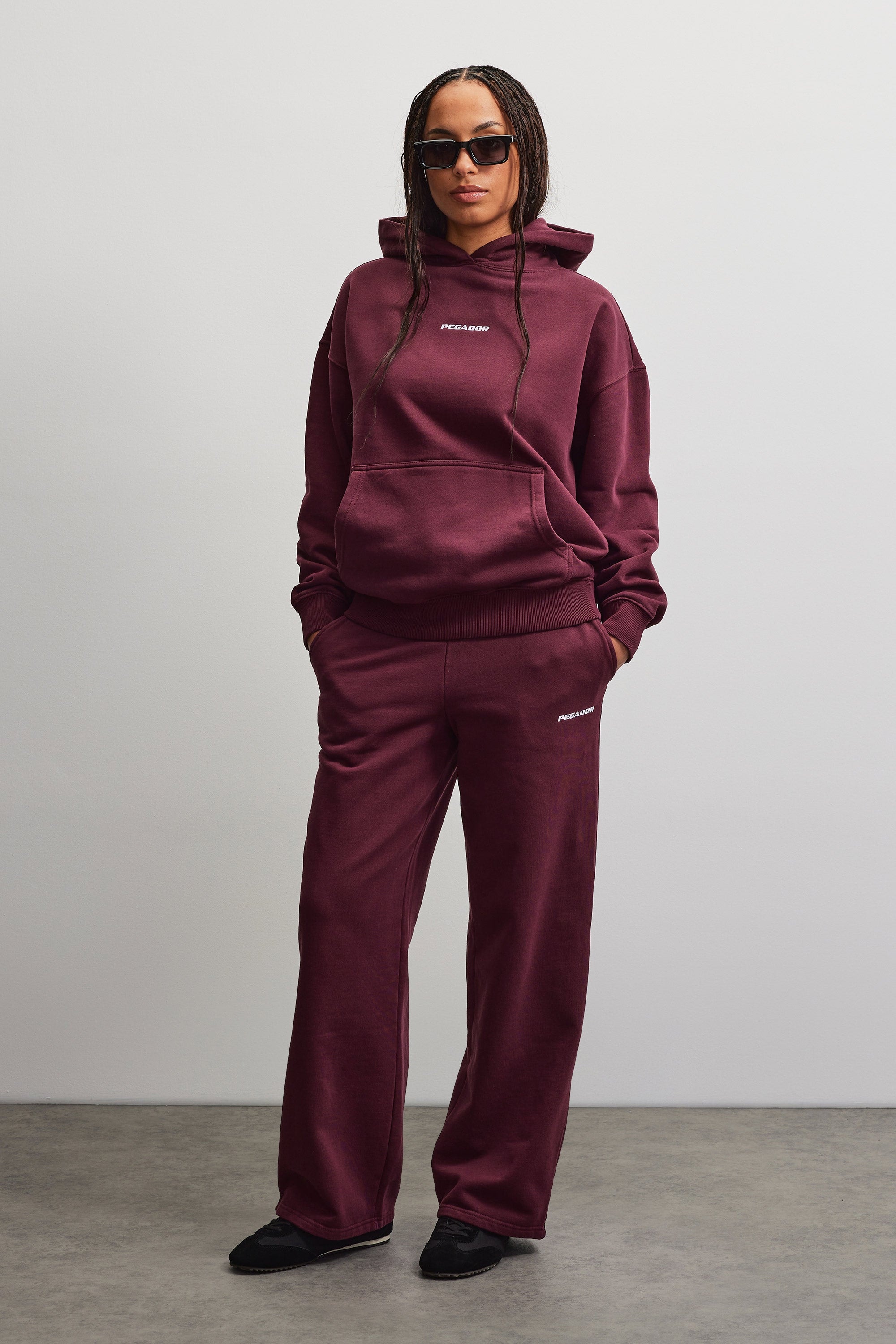 PEGADOR Kapuzensweatshirt »CLARITA LOGO OVERSIZED HOODIE«, Baumwollmischung, oversize
