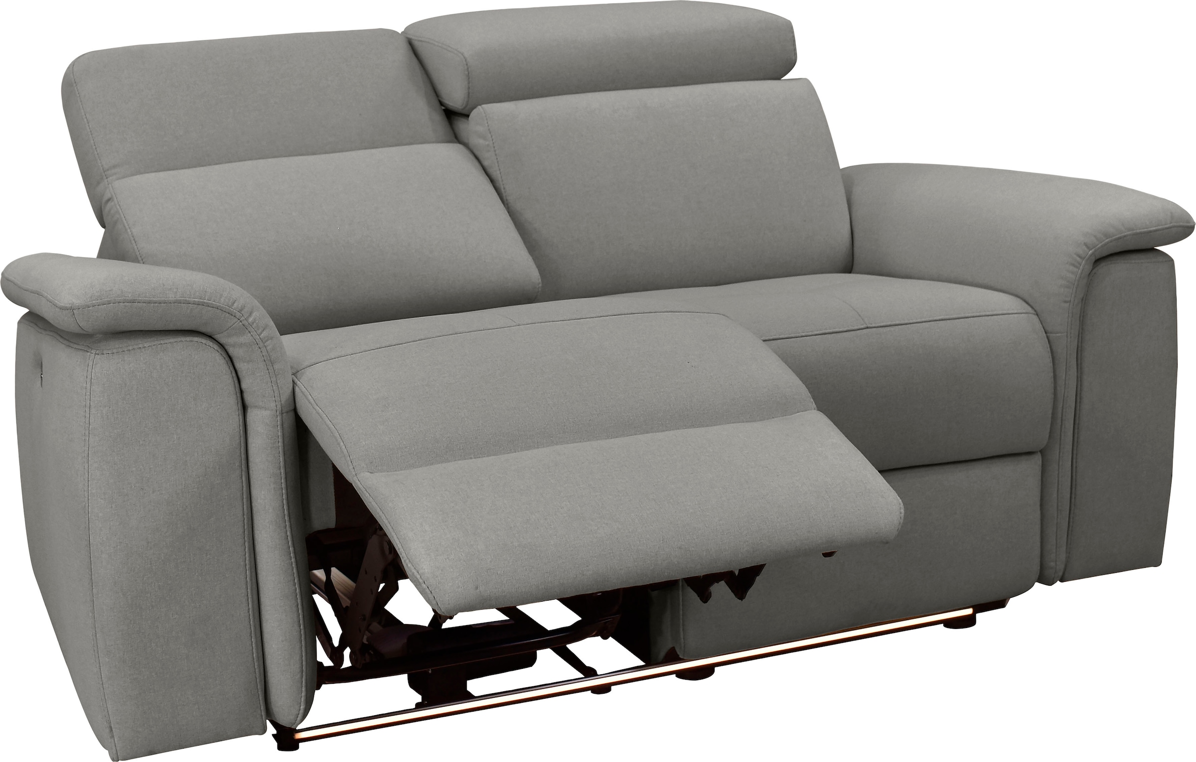 OTTO home 2-Sitzer »Pareli 172cm, manuelle u. elektr. Relaxfunktion« USB, Kopfteil-Verstellung, LED, in Echtleder, Kunstleder, Web