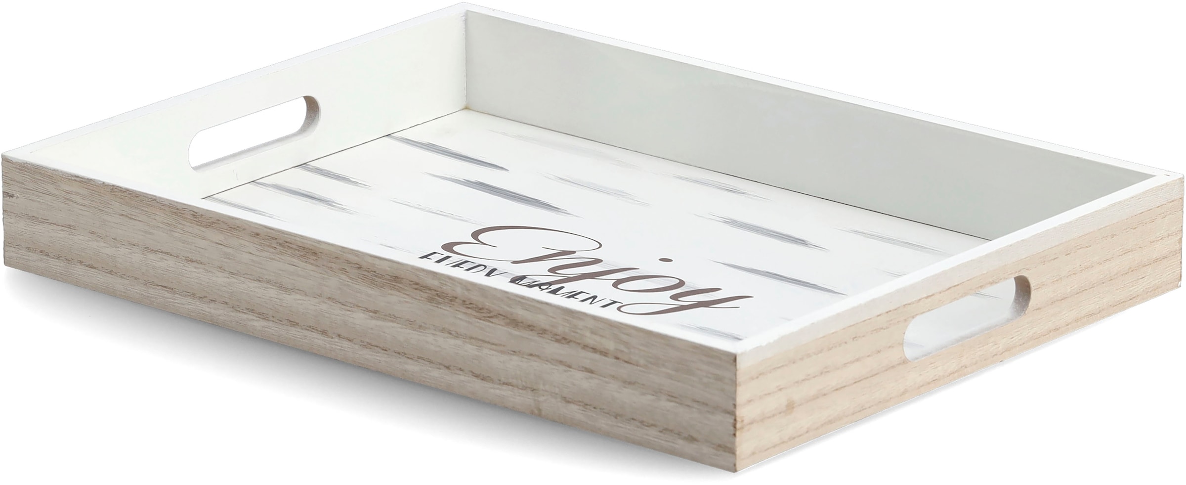Zeller Present Tablett "Enjoy" Hochwertiges Poloniaholz