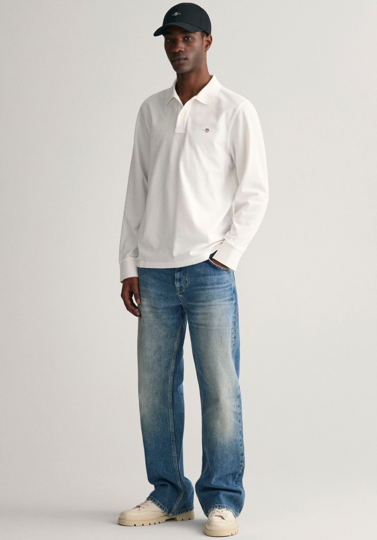 Gant Poloshirt »REG SHIELD LS PIQUE RUGGER«, mit Logotickerei auf der Brust