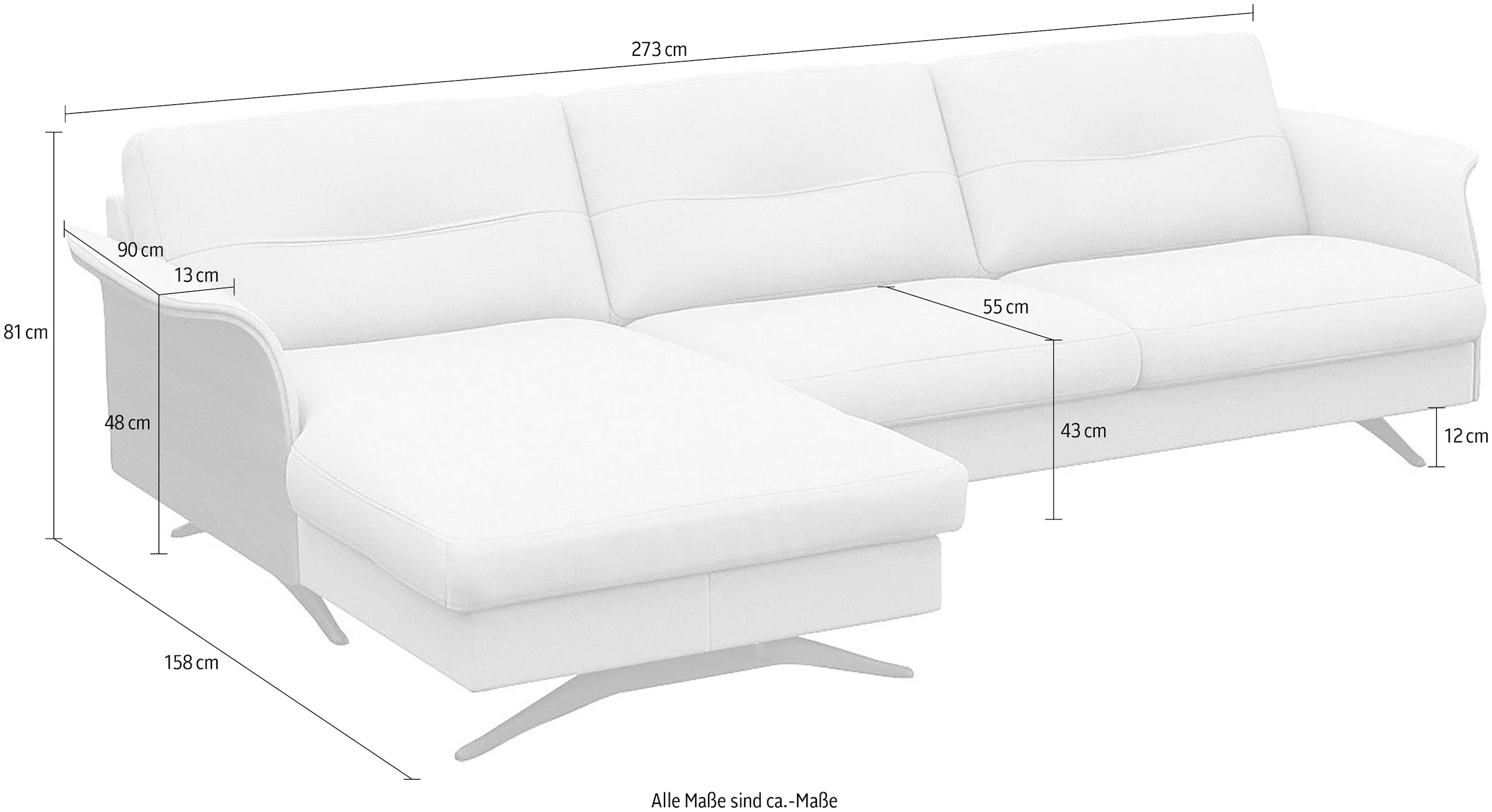 FLEXLUX Ecksofa »Glow bequem und komfortabel durch hochwertigen Sitzaufbau, L-Form«, Modernes skandinavisches Design